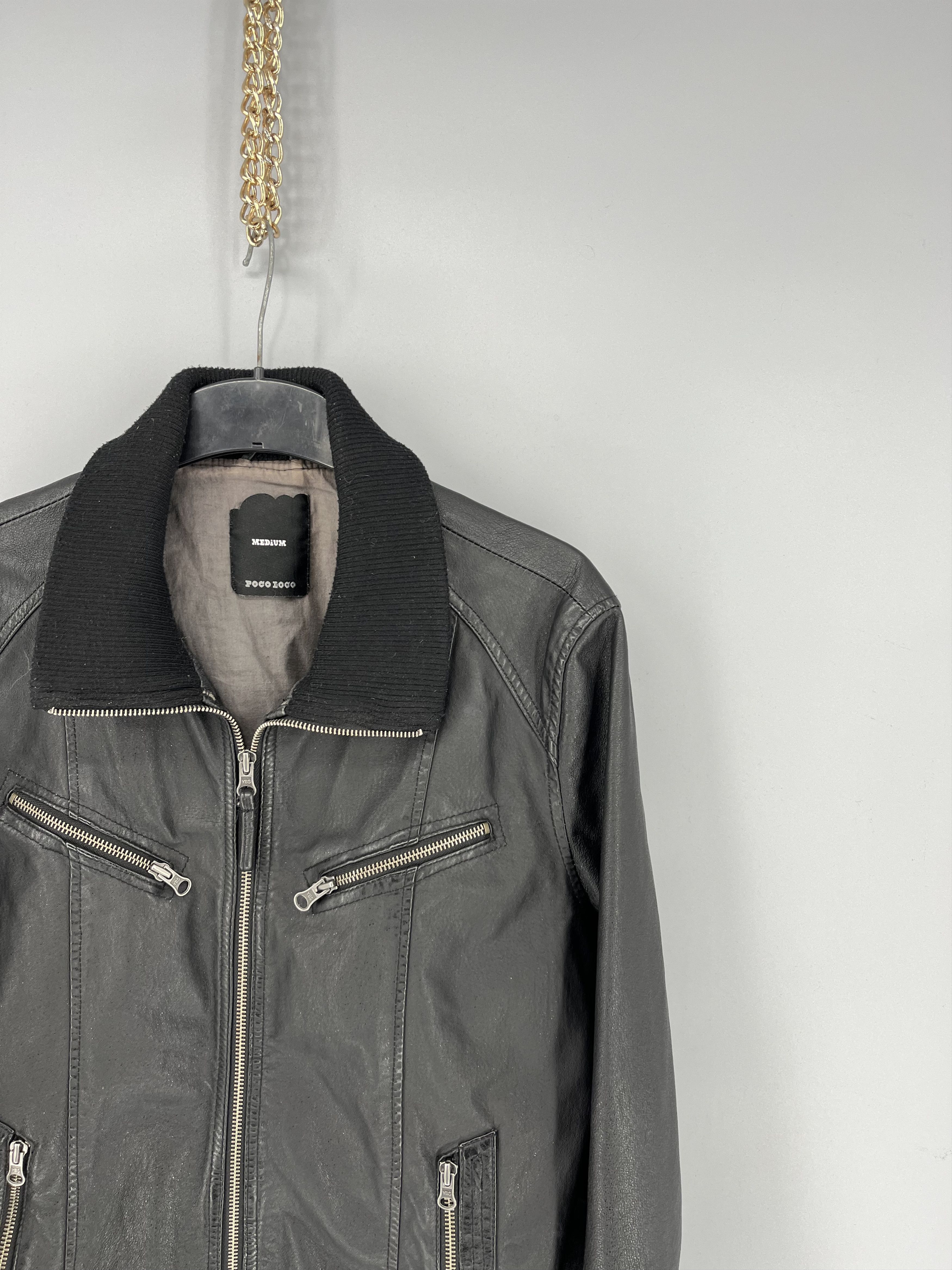 Vintage Poco Loco Leather jacket, koko Motorcycle Motorbike Biking Size US M / EU 48-50 / 2 - 5 Thumbnail