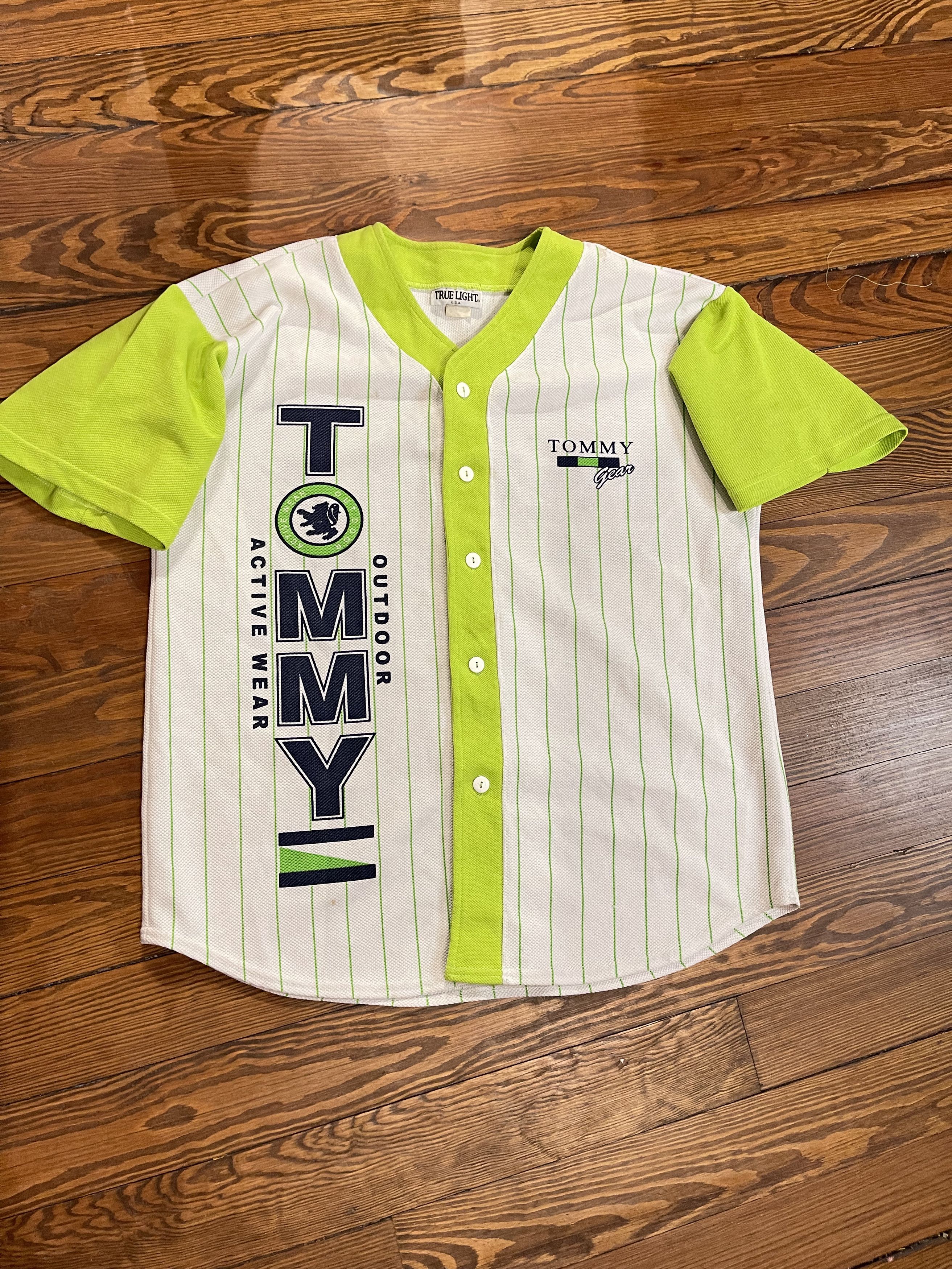 Rap Tees × Tommy Jeans × Vintage 1990's Tommy Jeans Hip-Hop Baseball Jersey Size US L / EU 52-54 / 3 - 2 Thumbnail