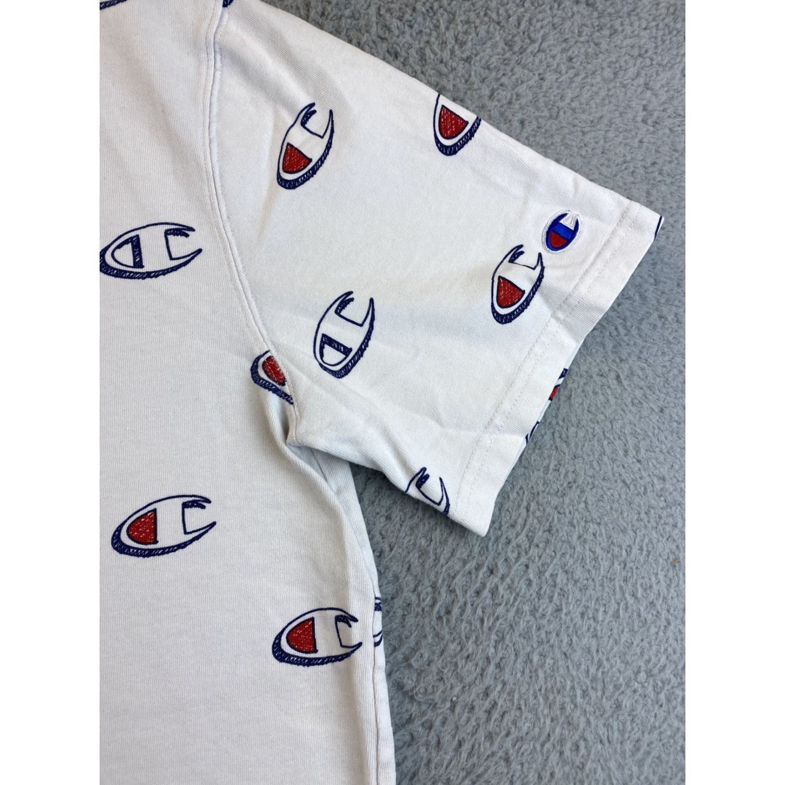 Champion Champion Shirt Adult XL White Repeat Logo Graphic Athletic Tee Men's Size US XL / EU 56 / 4 - 2 Thumbnail