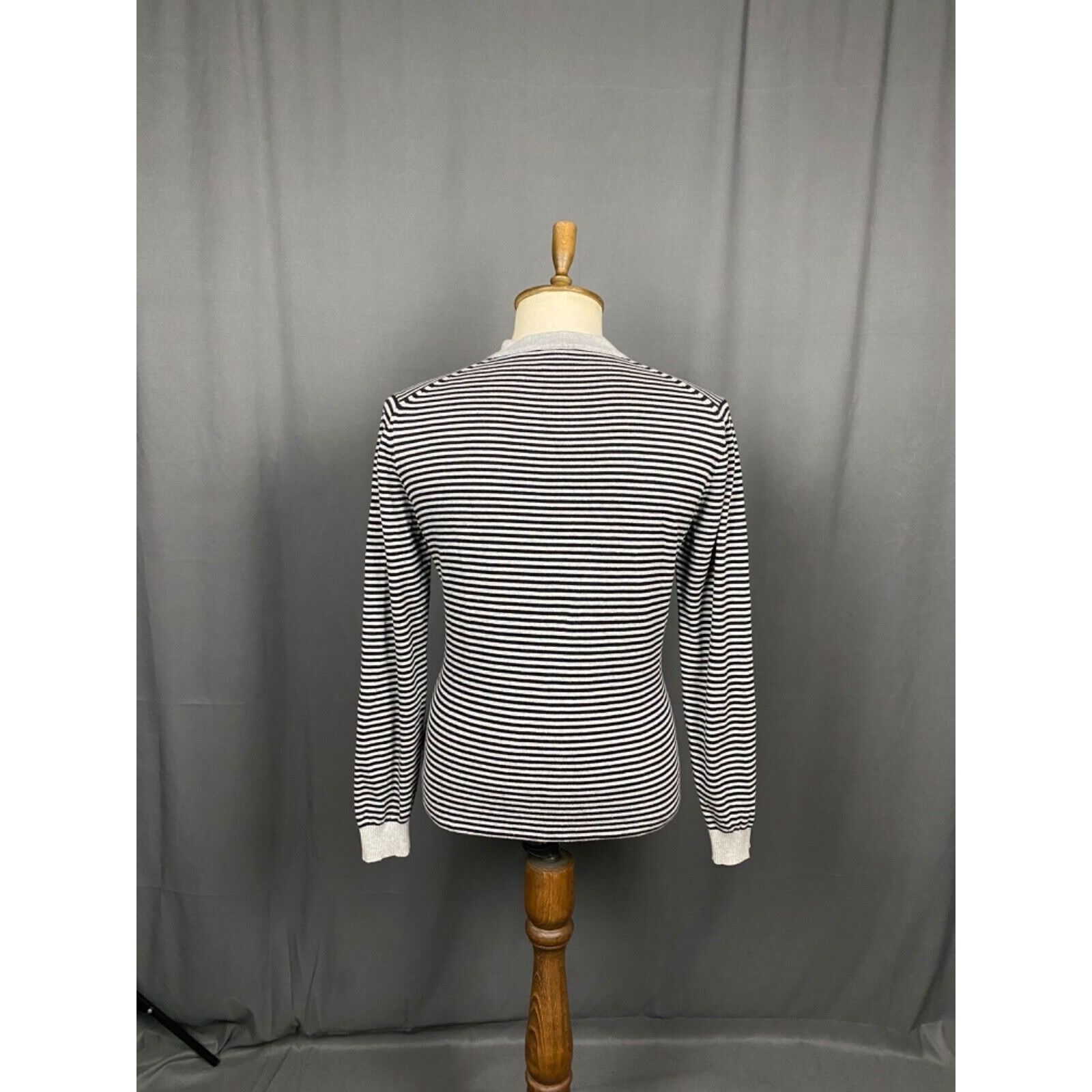 Lacoste Lacoste LIVE! Small Logo Men's Gray Striped Cardigan Sweater Size US XXL / EU 58 / 5 - 7 Thumbnail