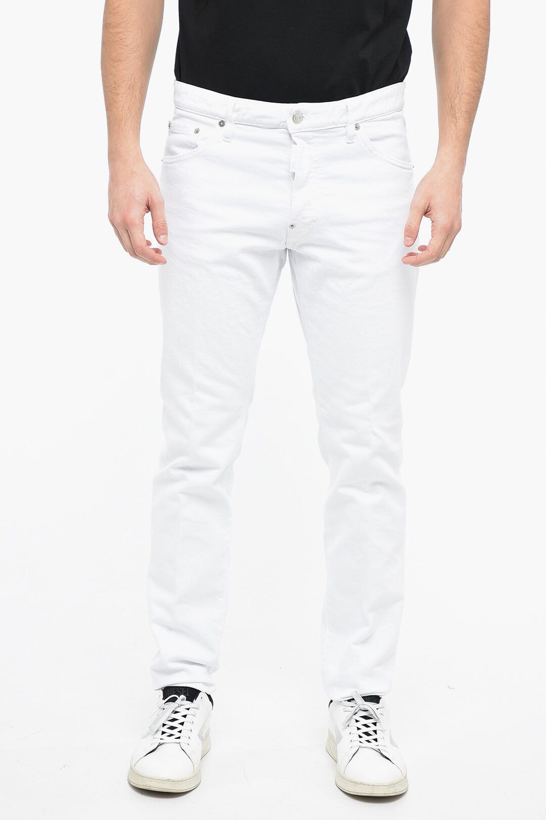 image of Dsquared2 Og1Mm0424 Cool Guy Fit Denim In White, Men's (Size 36)