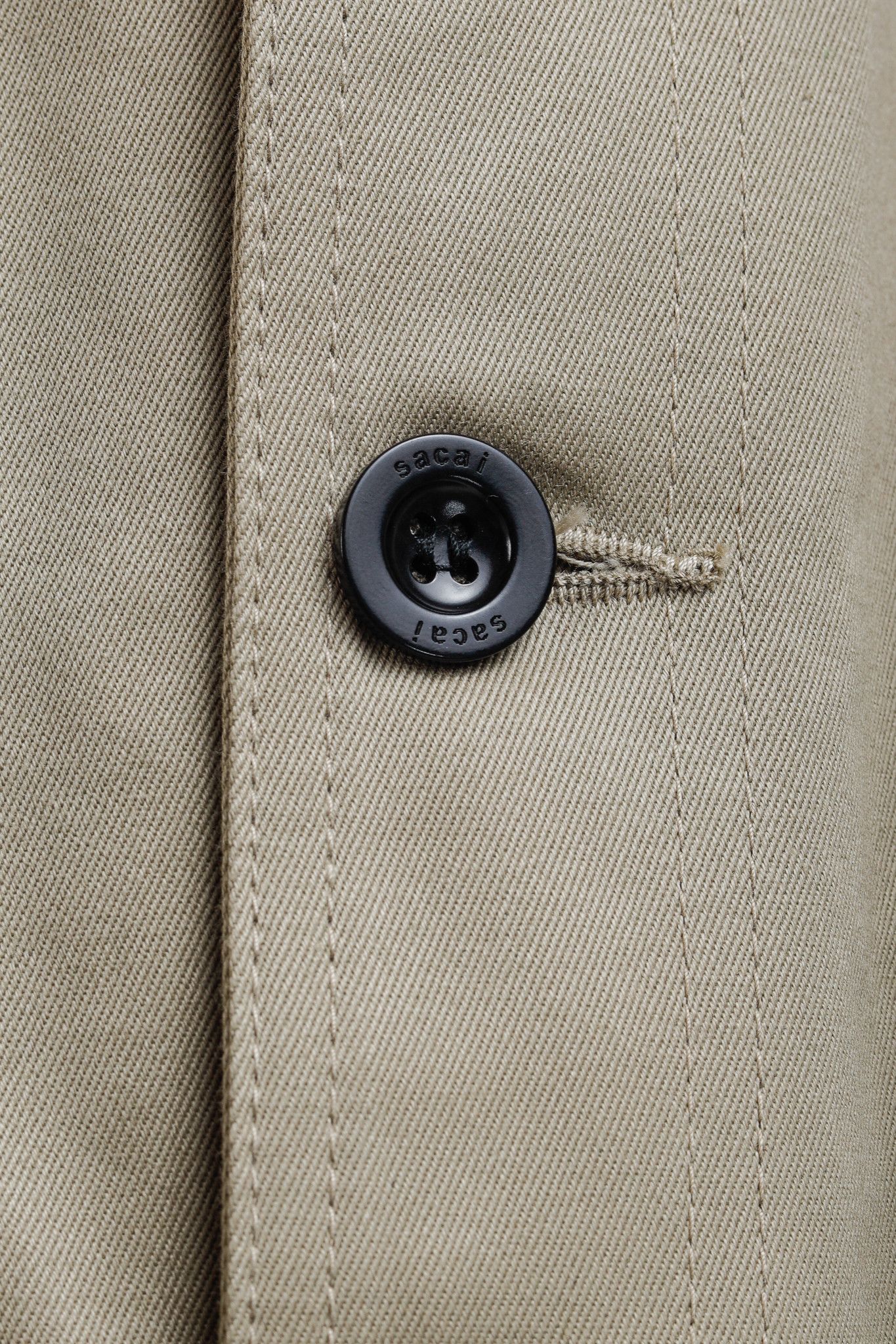 Sacai Sacai SS/24 Buttoned Long-Sleeved Brown Khaki Jacket Size US S / EU 44-46 / 1 - 10 Thumbnail
