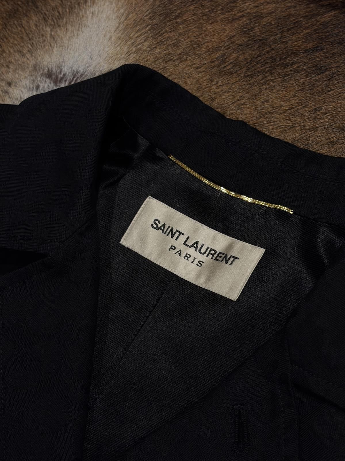Saint Laurent Paris Saint Laurent Paris Women’s Subtle Leopard-Jacquard Coat Size M / US 6-8 / IT 42-44 - 3 Thumbnail