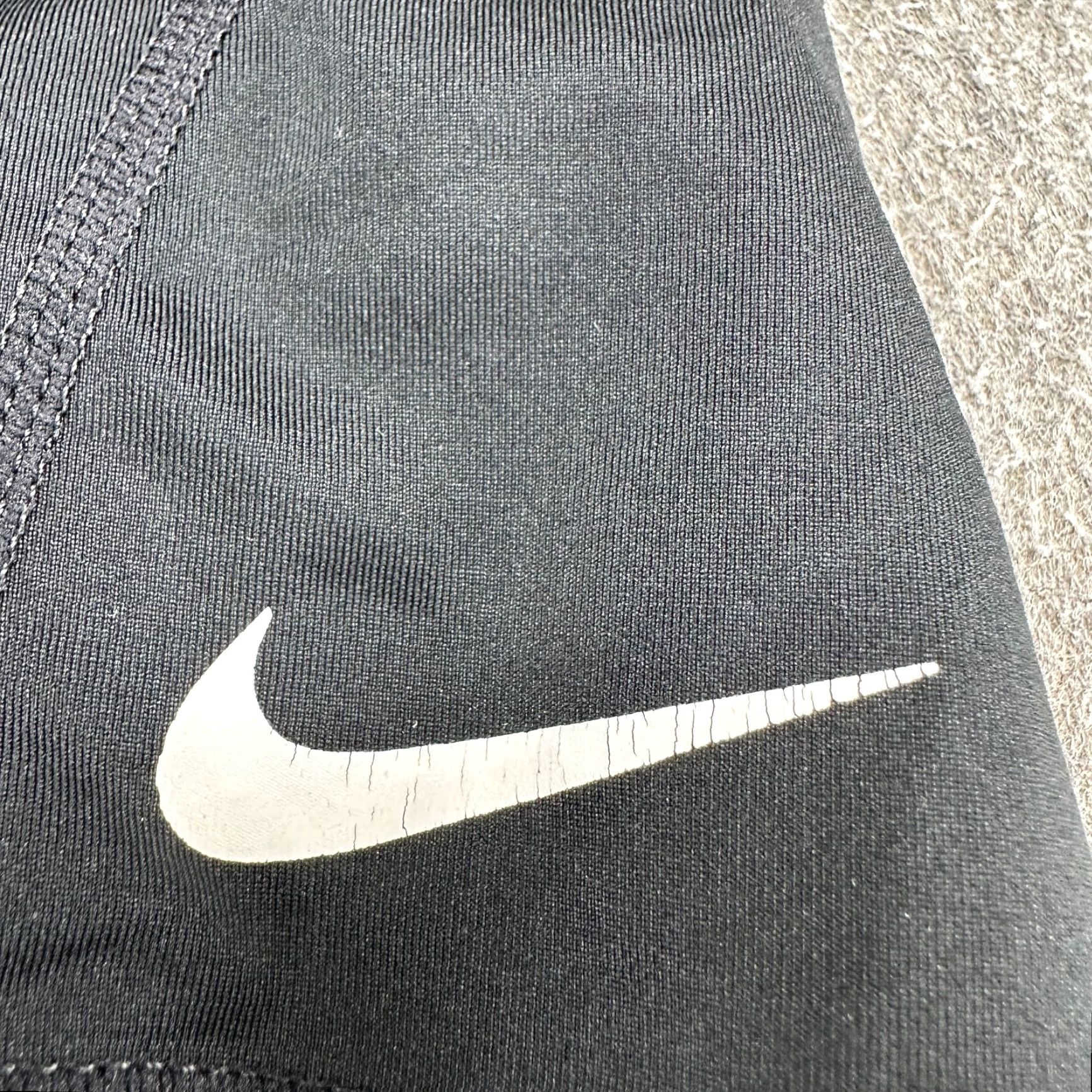 Nike Nike Shorts Womens M Black Dri Fit Pro Spellout Compression Swoosh Logo Solid Casual Athletic Size 32" / US 10 / IT 46 - 2 Thumbnail