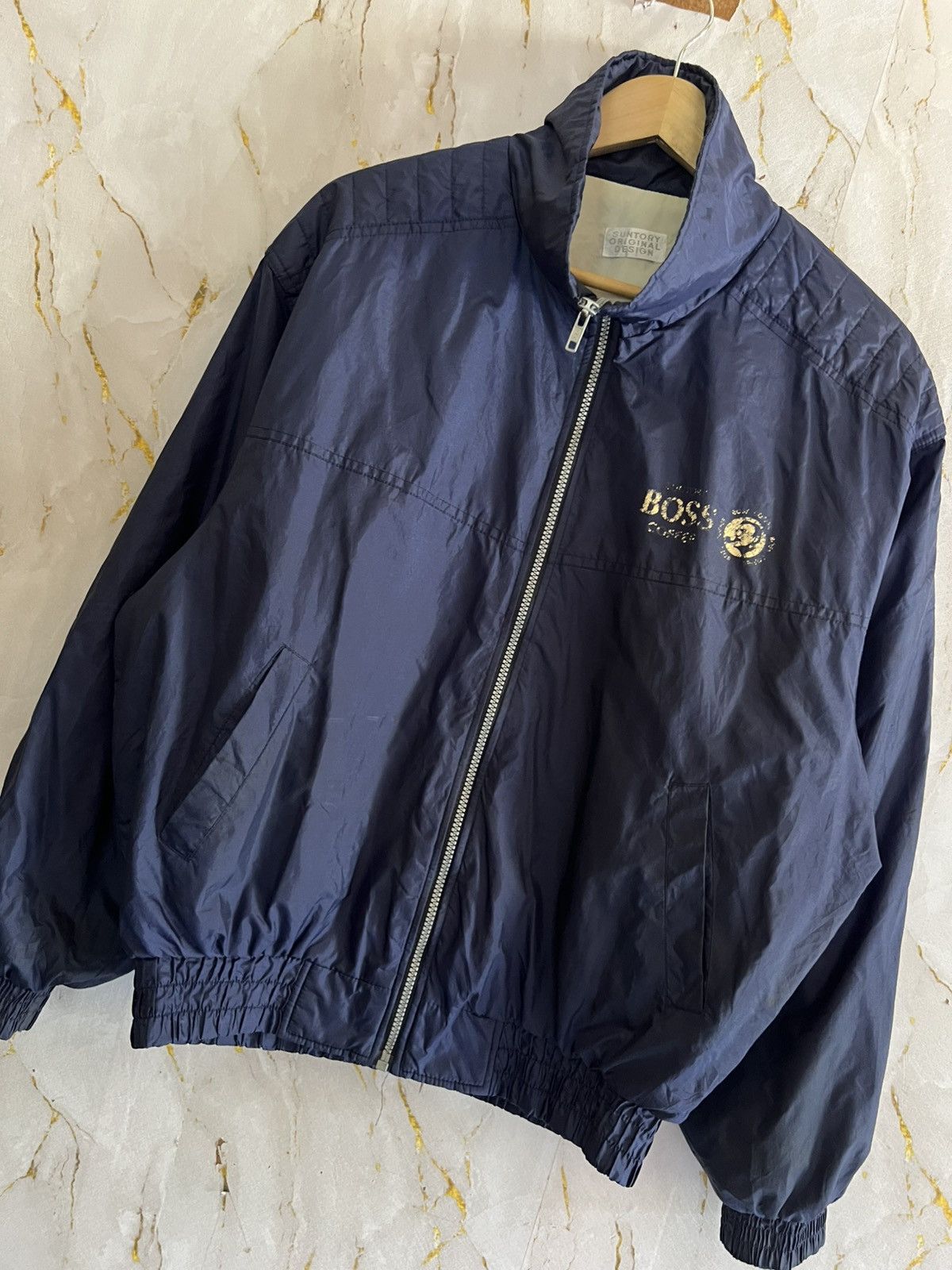 Vintage Suntory Boss Coffee Zipper Jacket – Rare Collectible