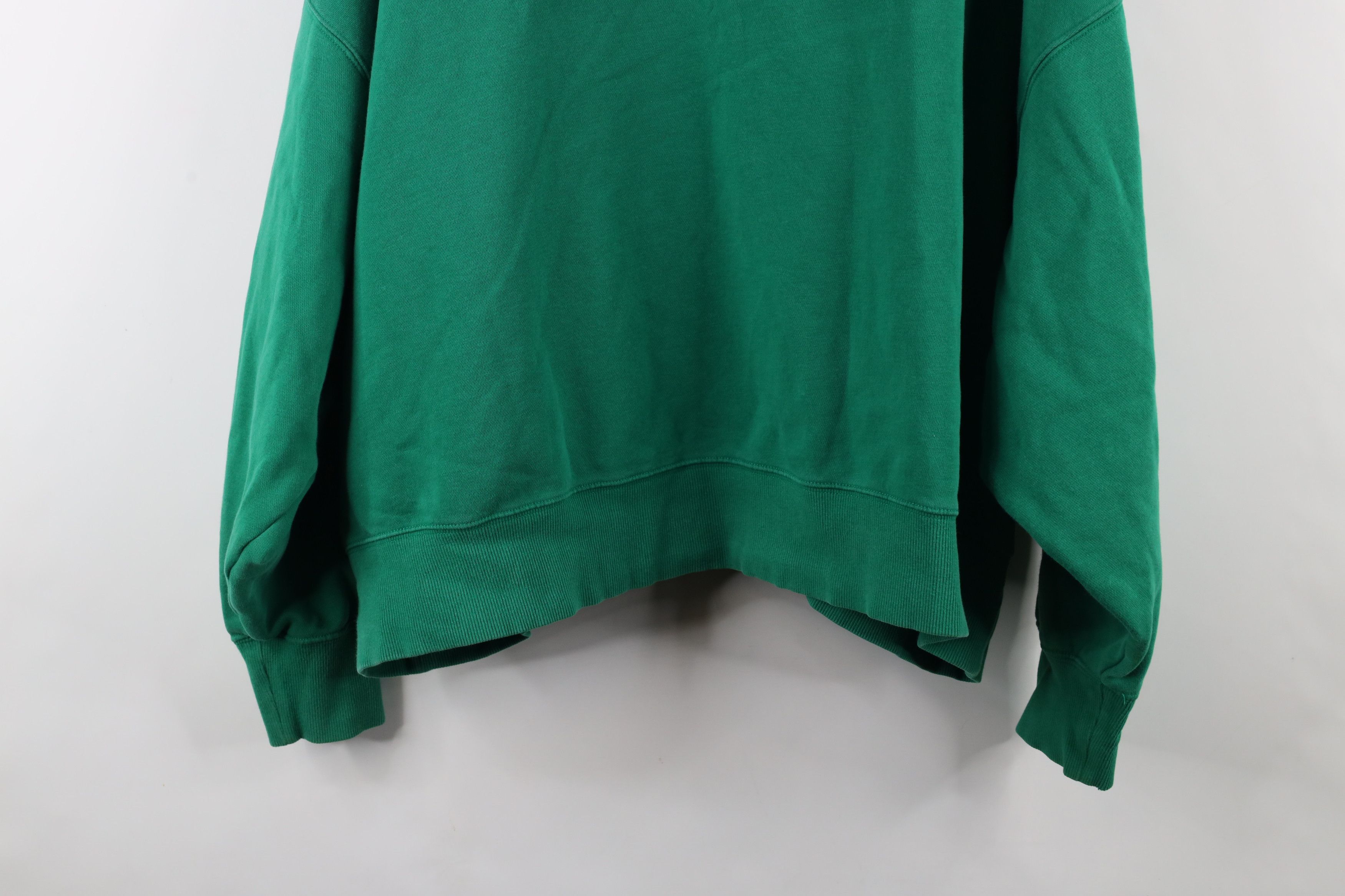 Nike × Vintage Vintage Nike Center Swoosh Cropped Oversized Hoodie Green Size XL / US 12-14 / IT 48-50 - 13 Thumbnail