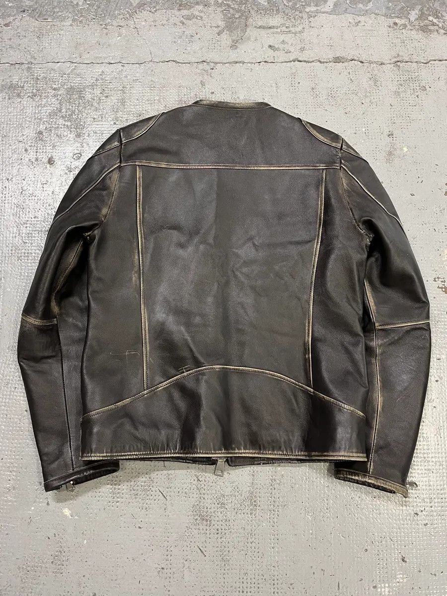 Daniele Alessandrini 2000s Daniele Alessandrini Aged Brown Leather Jacket Size US M / EU 48-50 / 2 - 7 Thumbnail