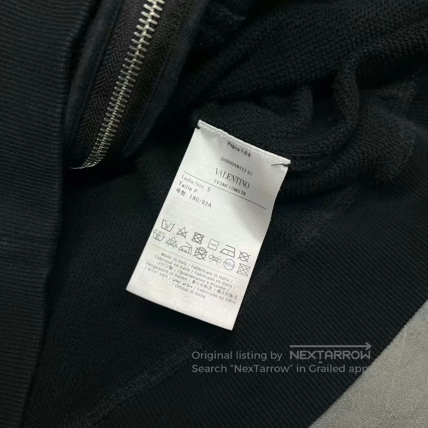 Valentino valentino black zip-up hooded sweatshirt. Size US S / EU 44-46 / 1 - 6 Thumbnail
