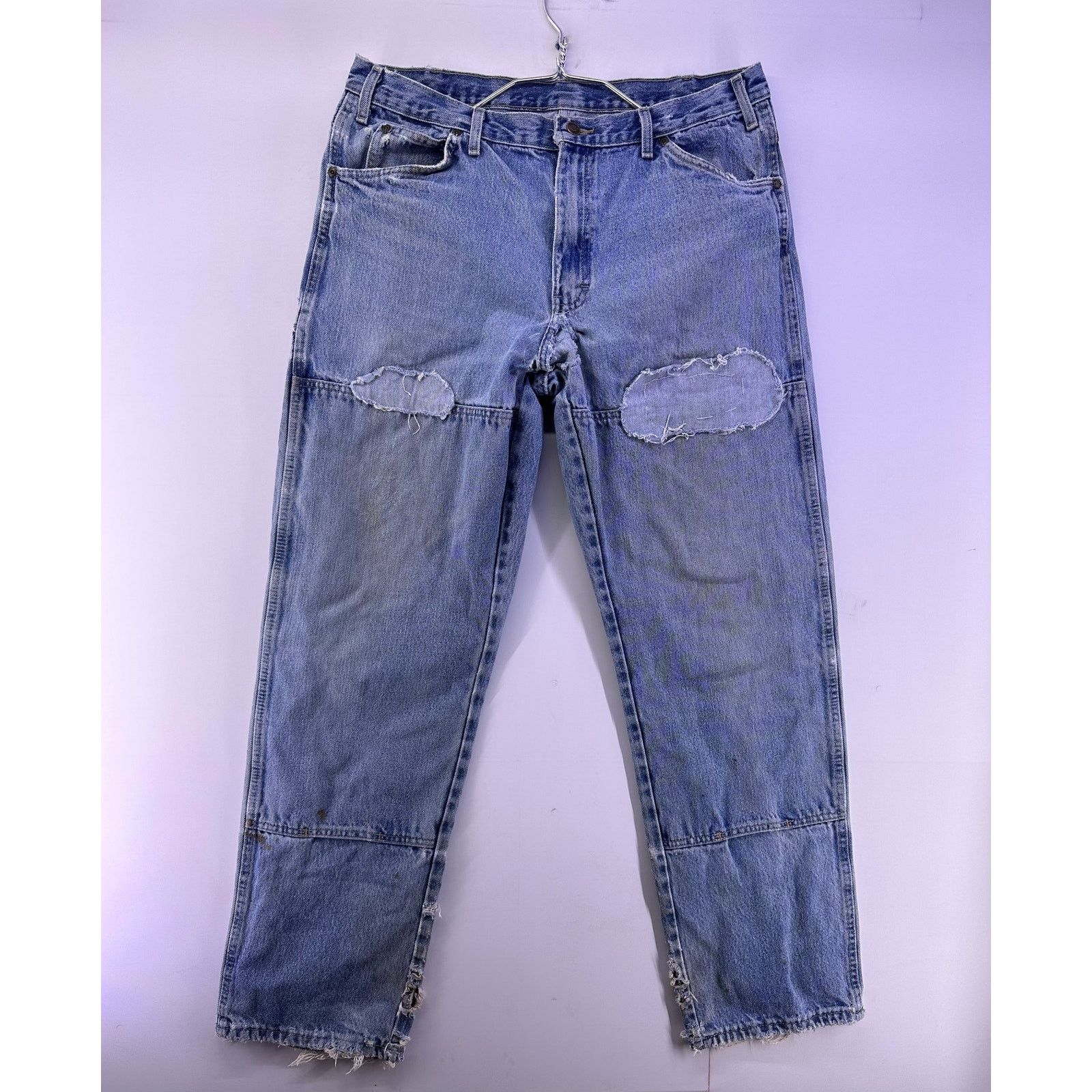Dickies Blue Dickies Rough Patched Demin Jeans Size 36/34 Size US 36 / EU 52 - 1 Thumbnail