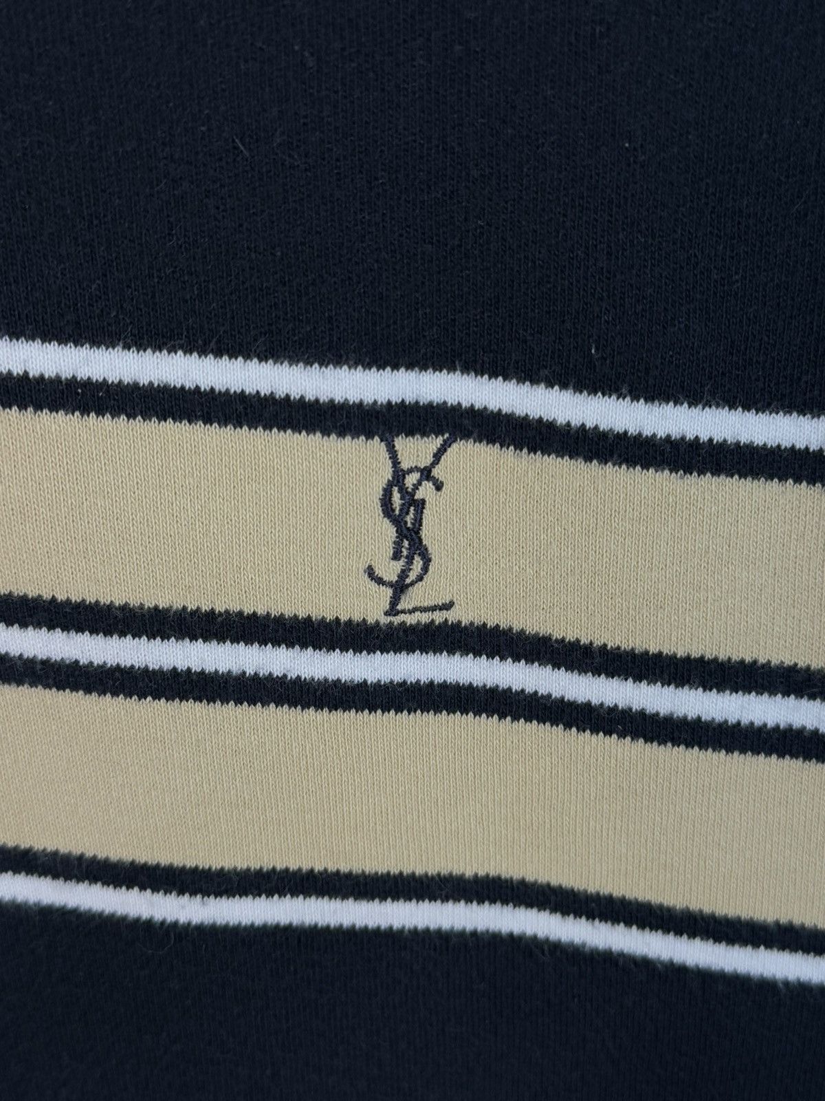 Yves Saint Laurent 90s YSL Sweatshirt 1/4 Button Up Sweater Vintage rare Size US XL / EU 56 / 4 - 3 Thumbnail