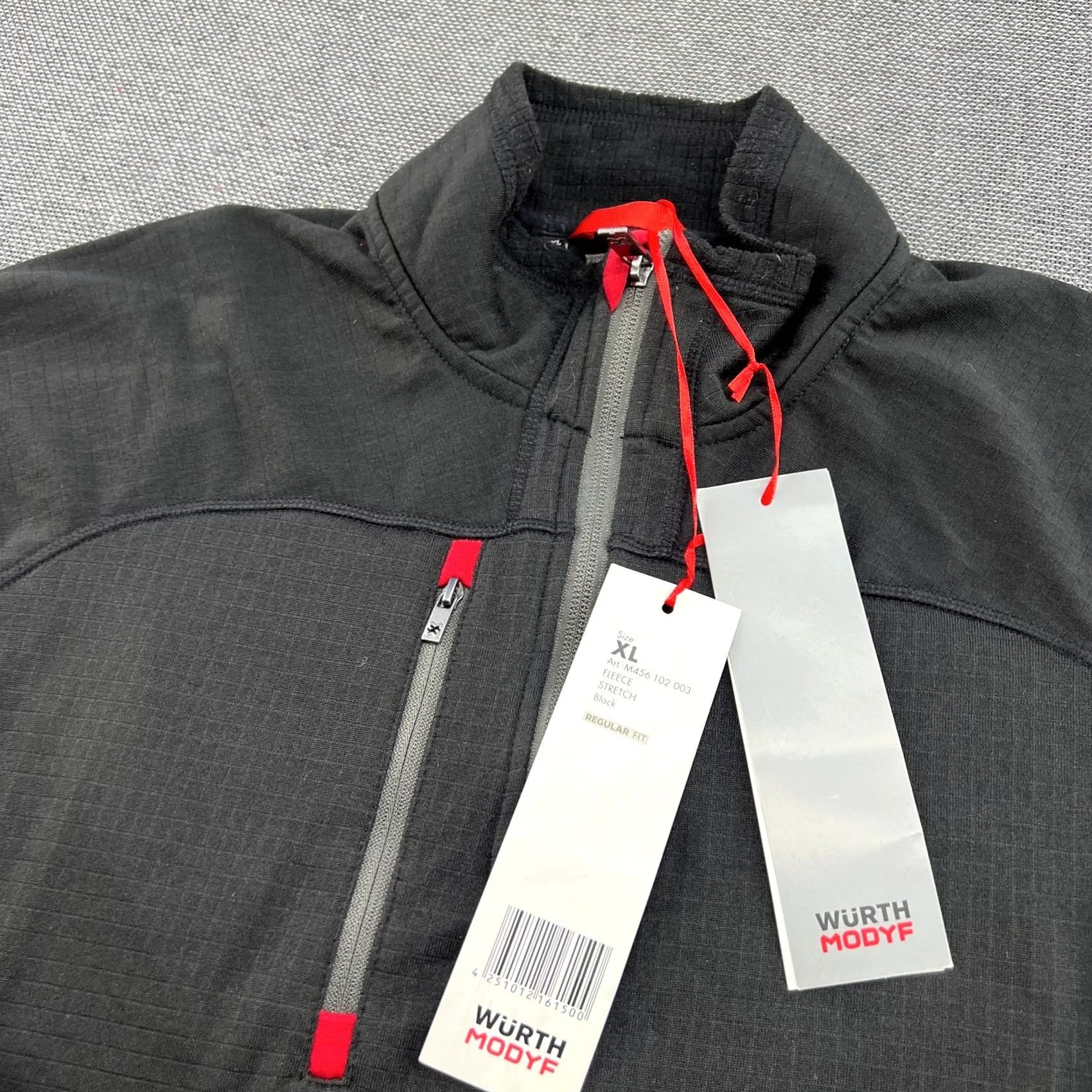 Vintage Wurth Top Mens XL Gray Modyf Softshell Zip Work Job Fleece Stretch Pullover Size US XL / EU 56 / 4 - 4 Thumbnail