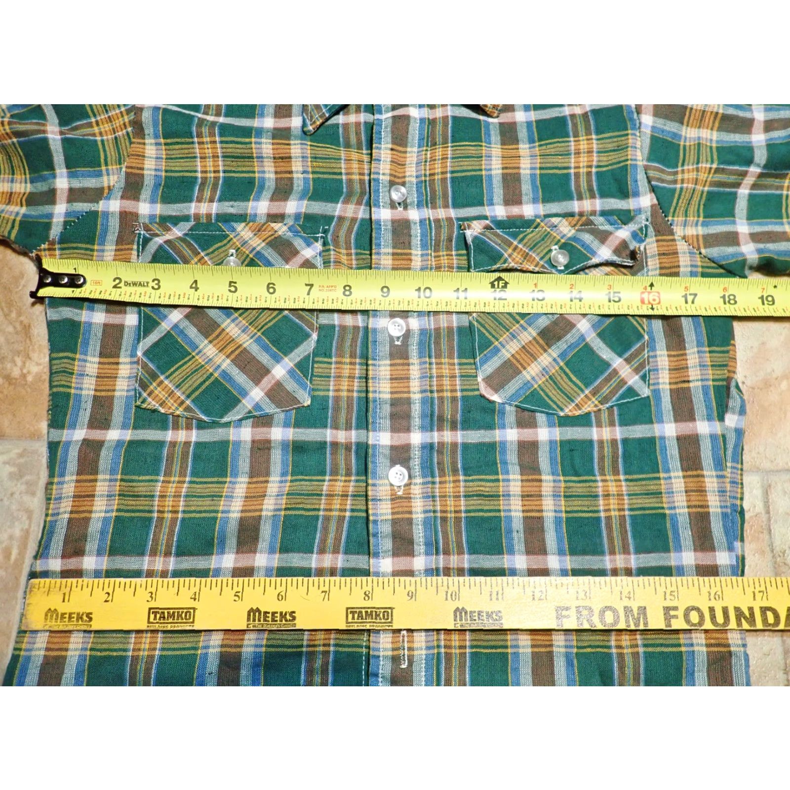 Levi's VINTAGE Levi's Mens Shirt Adult Small Green Plaid Tartan 80s Button Front Classic Outdoors Western Size US S / EU 44-46 / 1 - 4 Thumbnail
