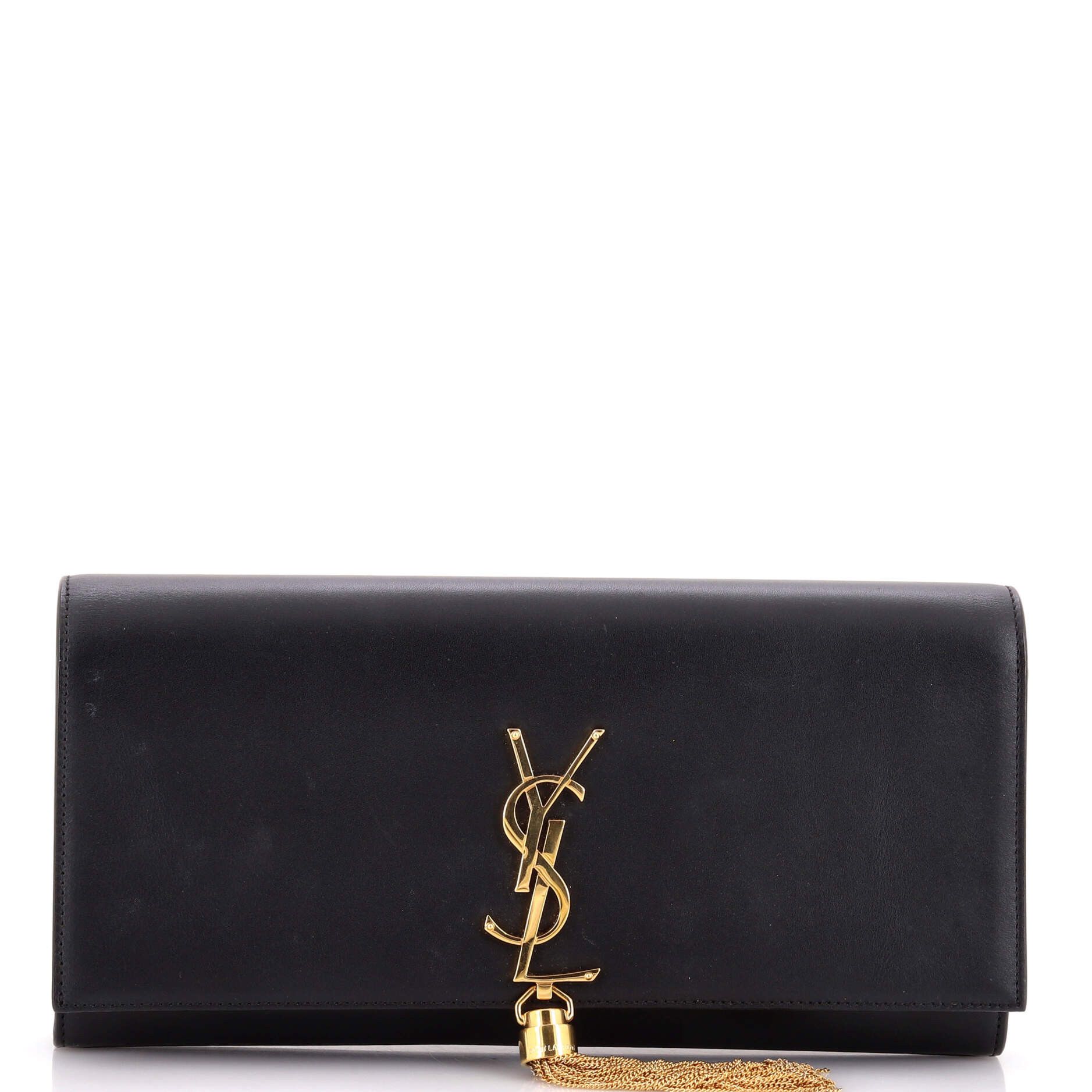 Saint Laurent Paris Classic Monogram Tassel Clutch Size ONE SIZE - 1 Thumbnail