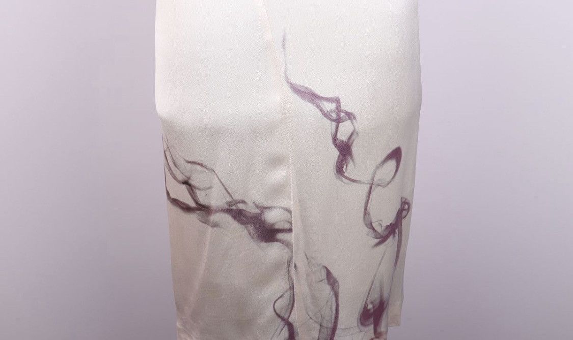 Alexander McQueen Alexander McQueen SS2009 Smoke Print Silk Maxi Dress Size S / US 4 / IT 40 - 6 Thumbnail