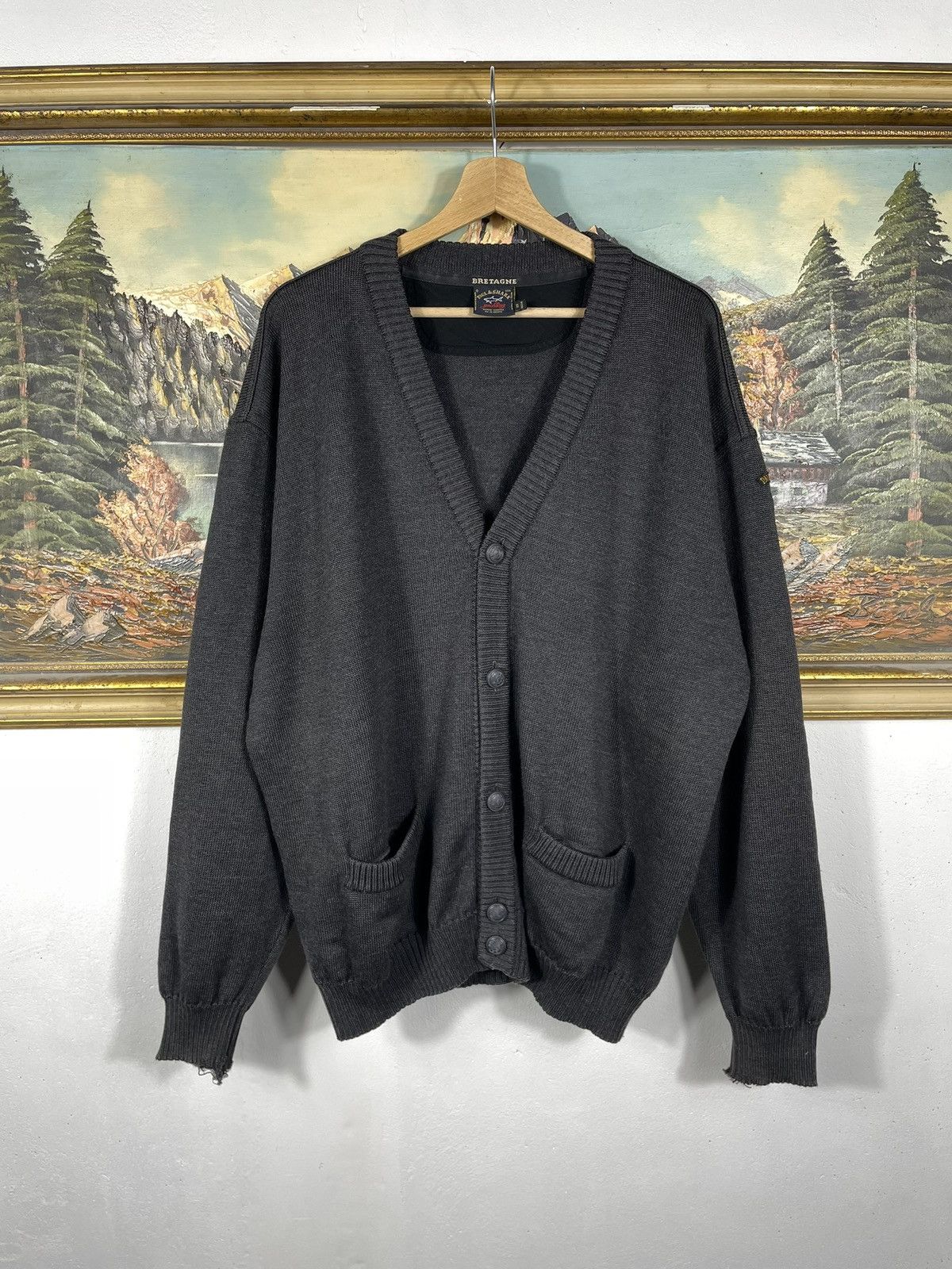 Designer × Paul & Shark × Vintage Retro 90s Black Sweater Paul & Shark Pull Knitwear Jumper Size US XXL / EU 58 / 5 - 1 Thumbnail