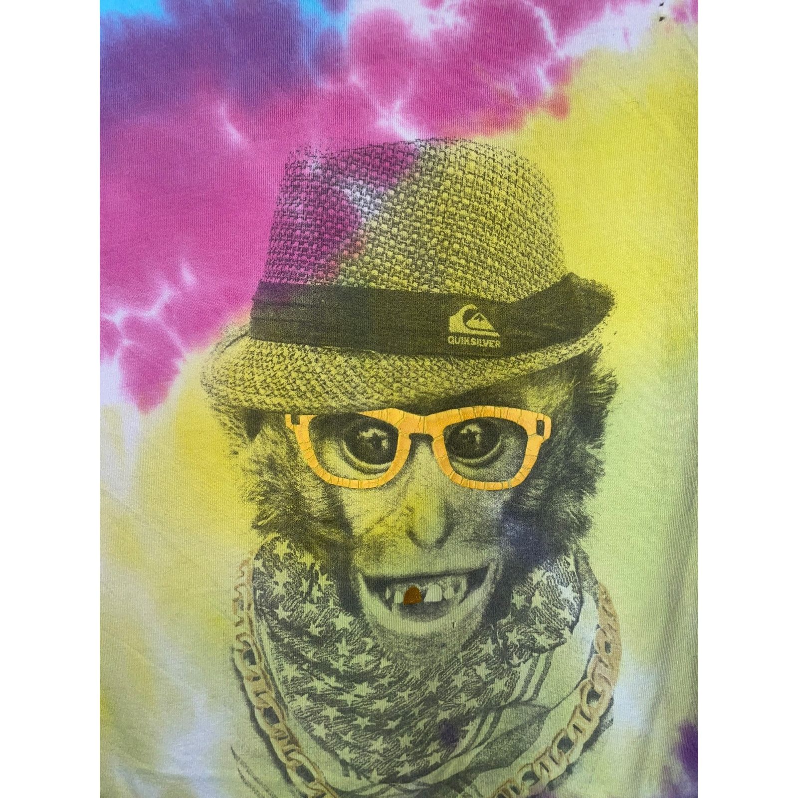 Quiksilver Quiksilver Tie Dye Shirt Bali Monkey Multicolor Surf Tee Y2K Size US L / EU 52-54 / 3 - 2 Thumbnail