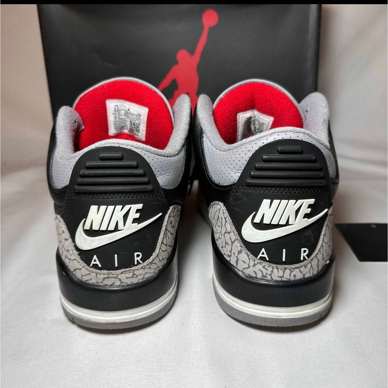 Jordan Brand × Nike Size 9.5 Air Jordan 3 Retro OG Black Cement 2024 Men's Shoes Size US 9.5 / EU 42-43 - 5 Thumbnail