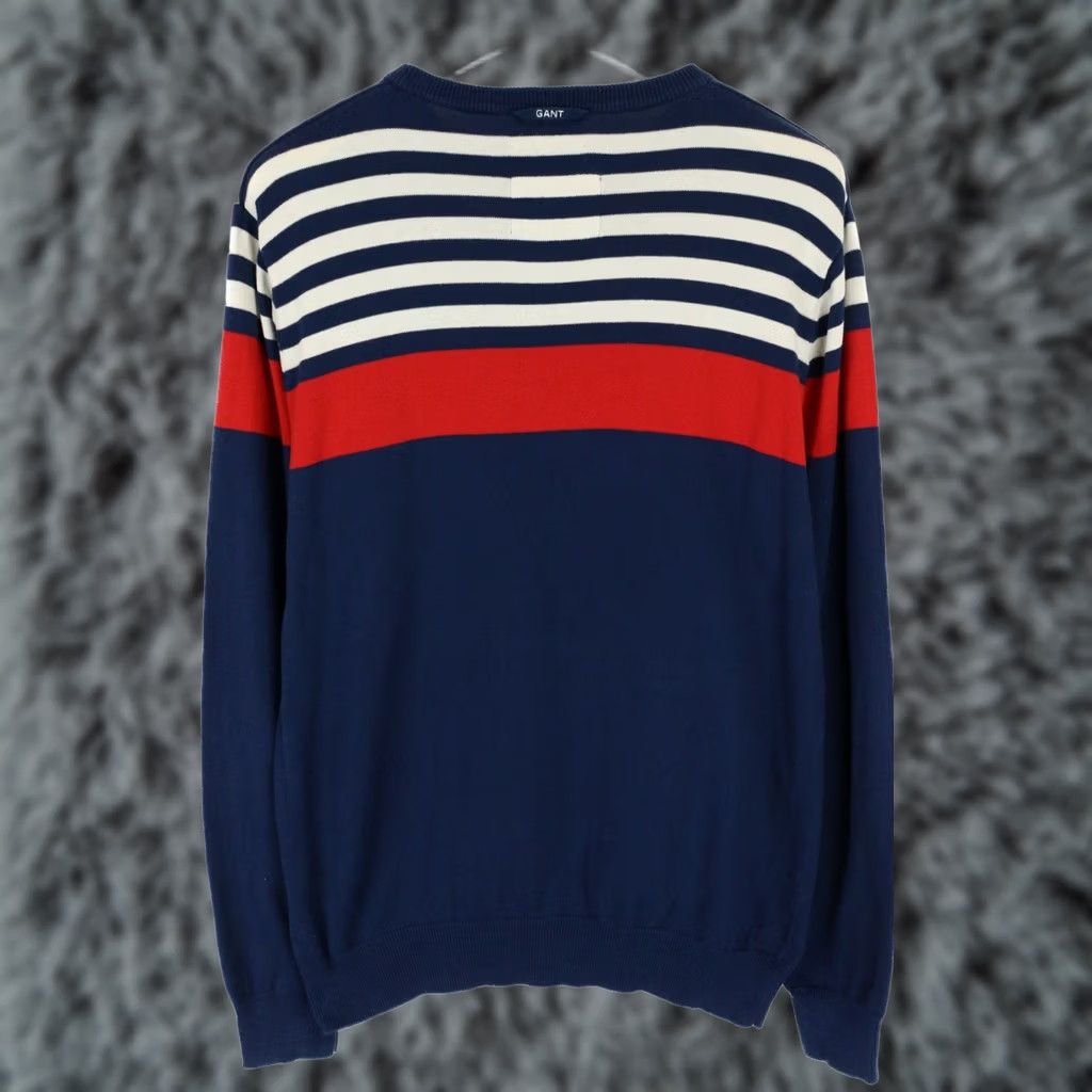 Gant GANT New Haven Jumper Men Large Pullover Striped Crew Neck Knitted Size US L / EU 52-54 / 3 - 1 Thumbnail