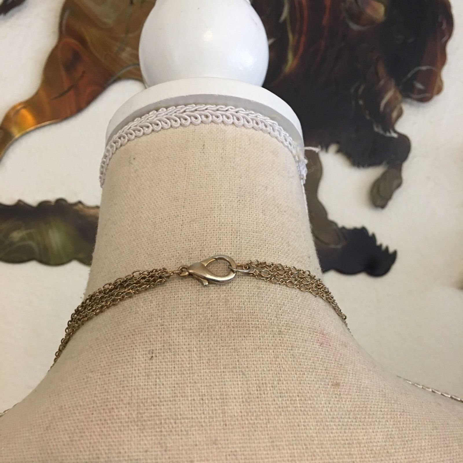 Vintage Vintage multi strand gold tone chain necklace Size ONE SIZE - 6 Thumbnail