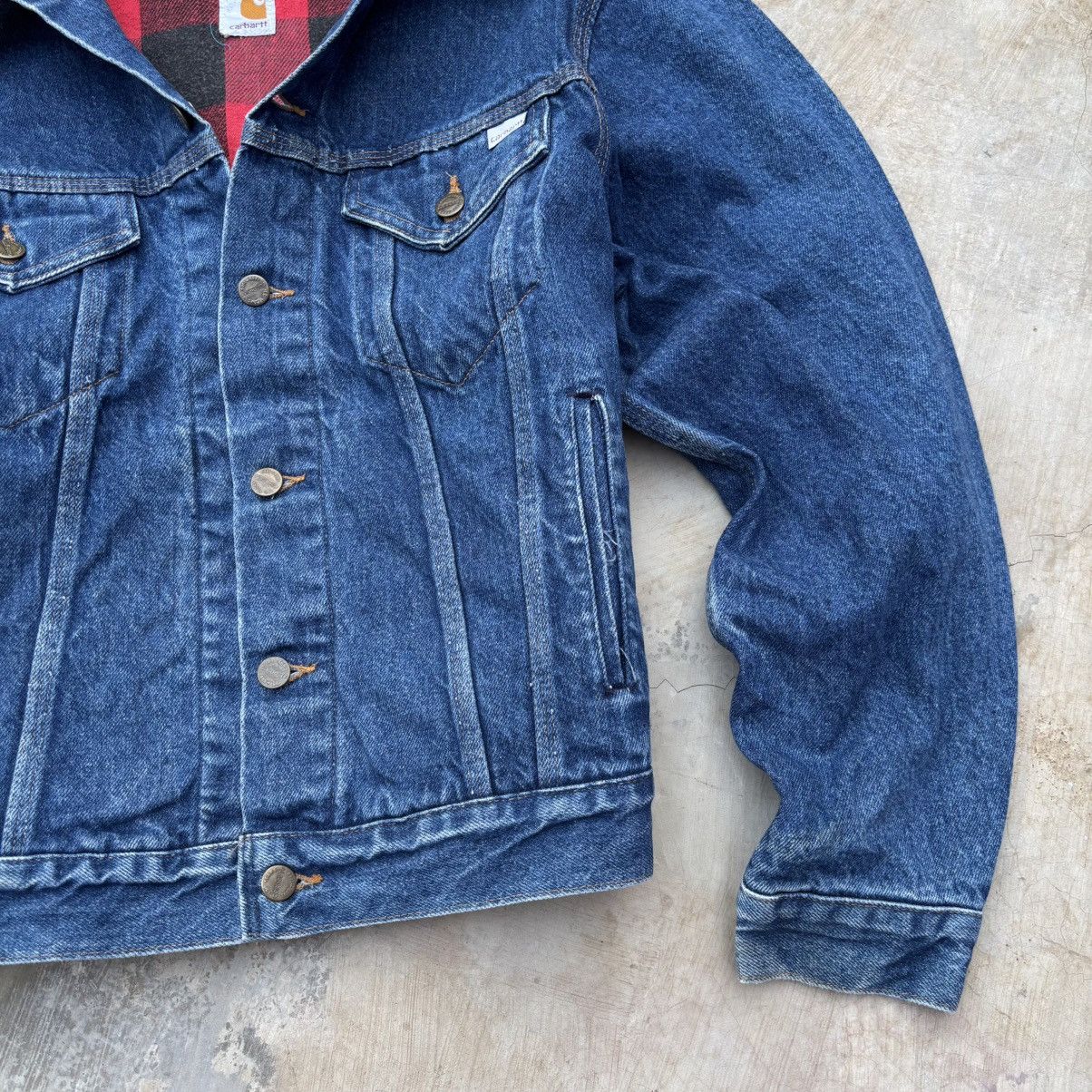 Carhartt Vintage 80s Carhartt Denim Trucker 100th Anniversary Size US M / EU 48-50 / 2 - 5 Thumbnail