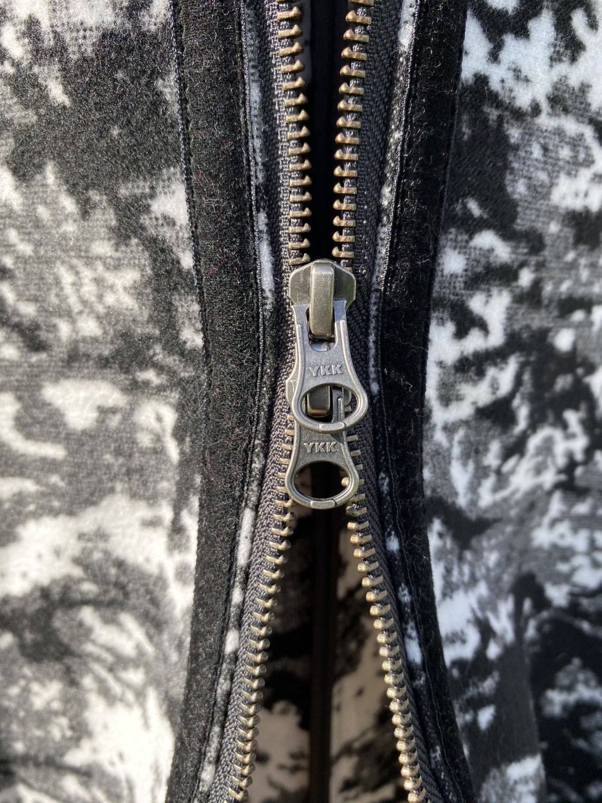 Japanese Brand Raymayers Fabric From ITALY Monochrome Jacket Zip Hoodie Size US M / EU 48-50 / 2 - 8 Thumbnail