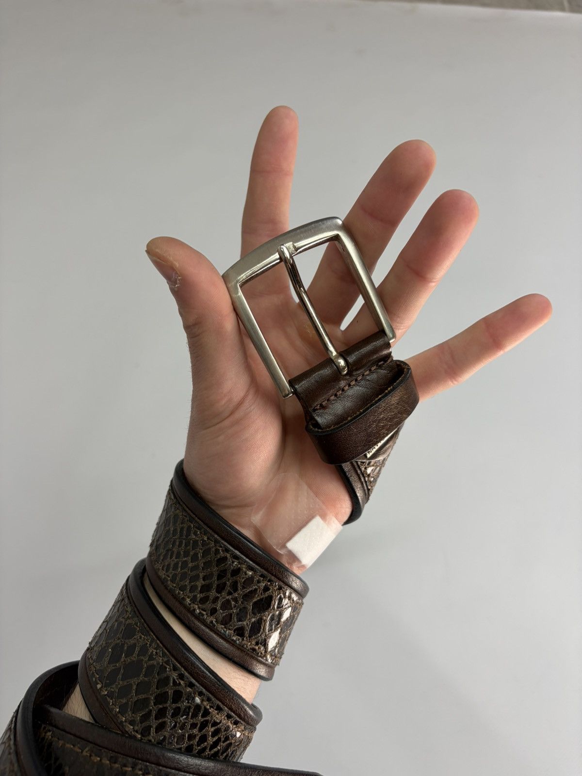 Hysteric Glamour Gothic Leather Belt with Sculpted Metal Panels LGB Vibe Size 36 - 15 Thumbnail