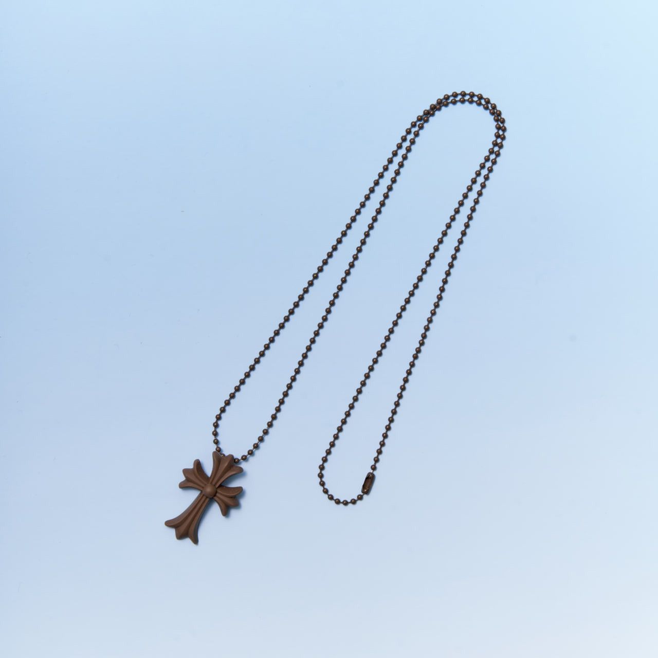 Chrome Hearts CHROME HEARTS Silicrome Cross Necklace Brown Size ONE SIZE - 3 Thumbnail