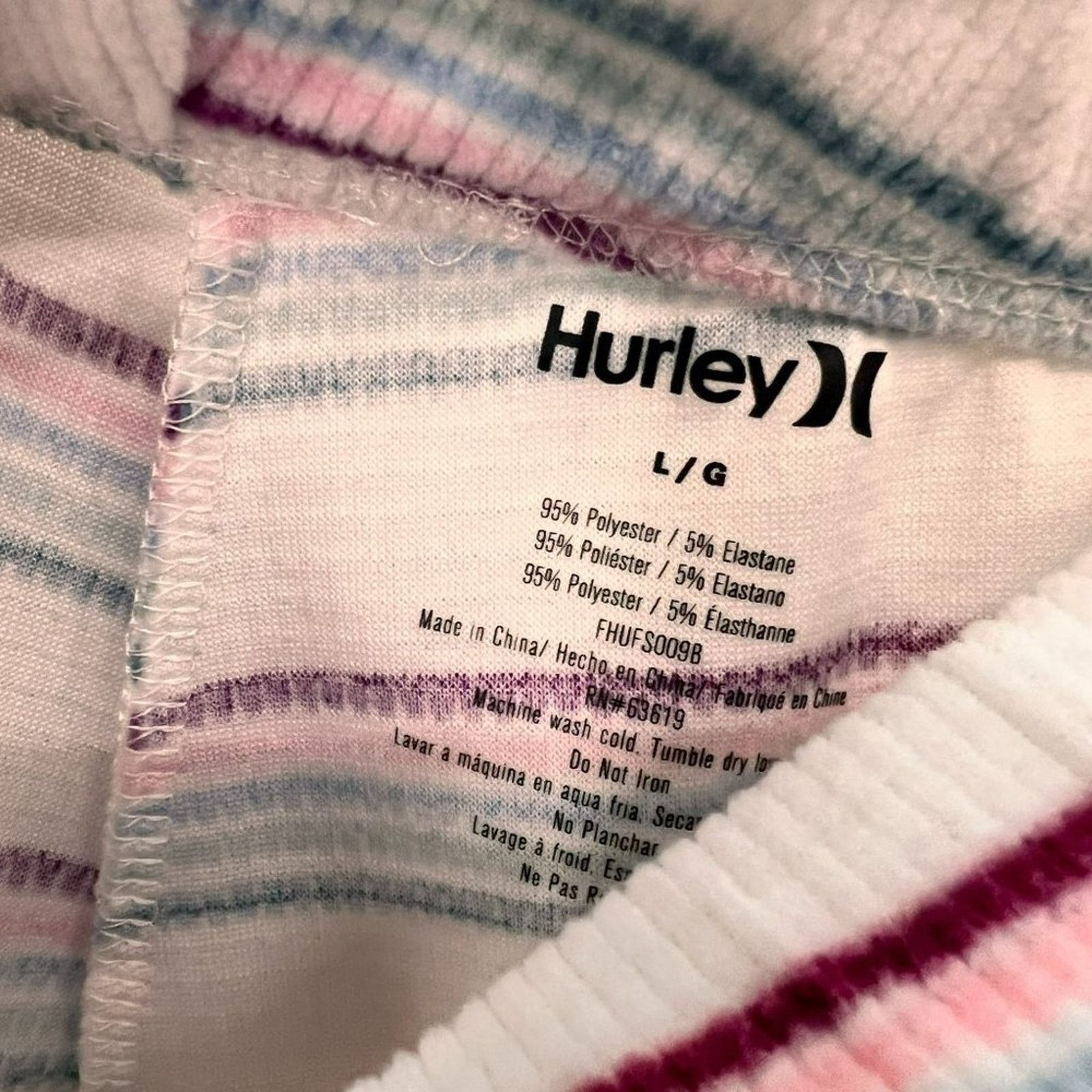 Hurley Hurley Thermal Tropical Striped Pajama Set Large Size ONE SIZE - 9 Thumbnail