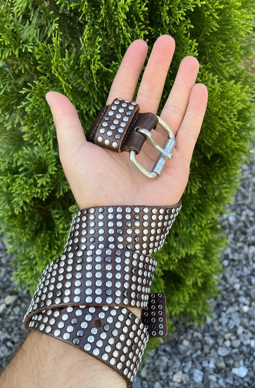 Hysteric Glamour Vintage y2k Rhinestones Punk leather belt Liebeskind Berlin Size ONE SIZE - 1 Thumbnail
