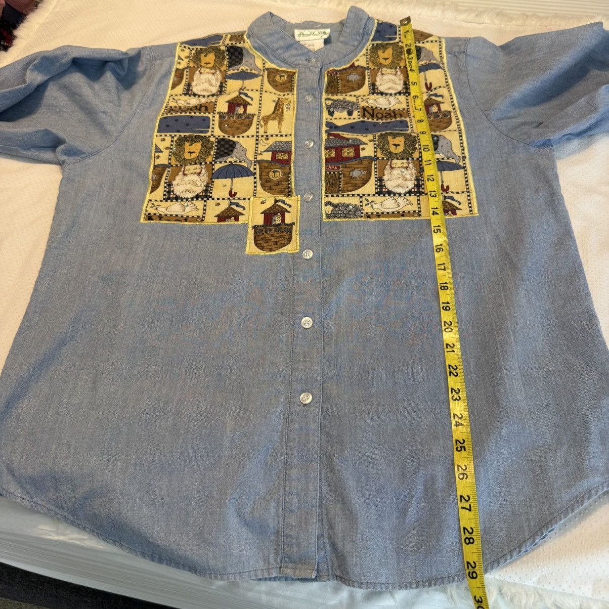 Other Vintage Quacker Factory Button Down Noah’s Arc Top Sz Large Size L / US 10 / IT 46 - 6 Thumbnail