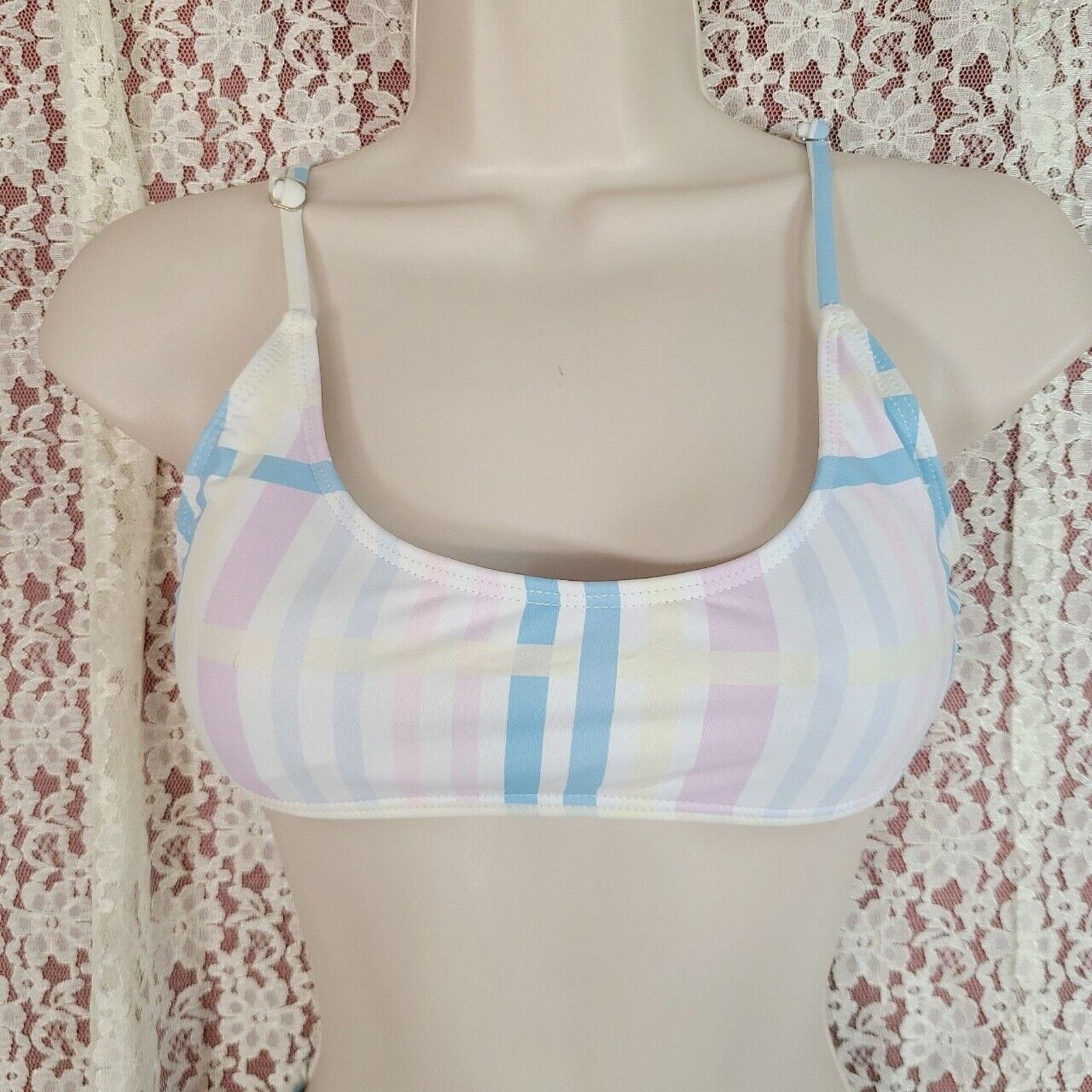 Shein Nwt shein pastel plaid brief tie bottom bikini Size medium Size ONE SIZE - 3 Thumbnail