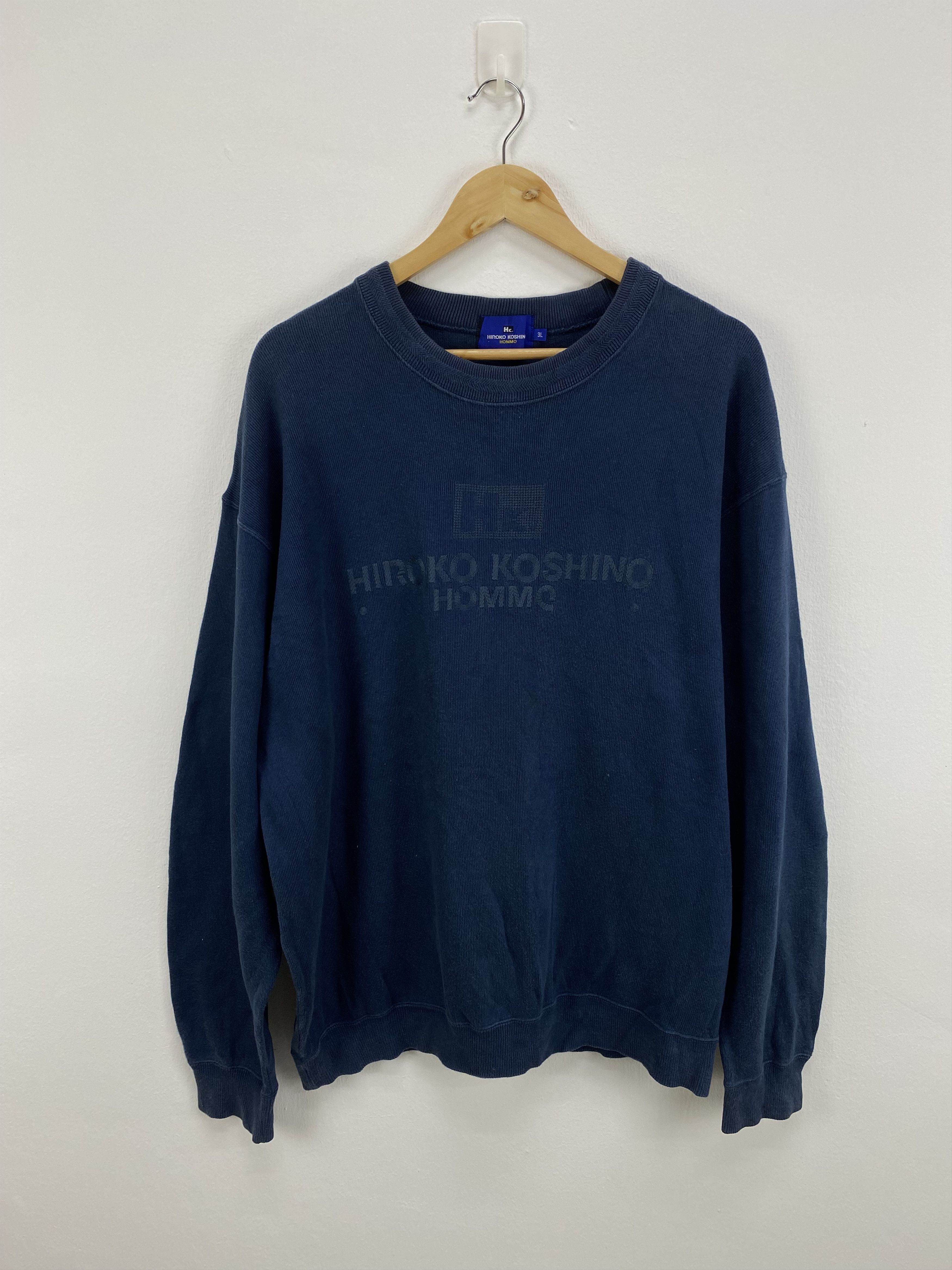 Hiroko Koshino Homme × Vintage Minimalist Sweater Sweatshirt Hiroko Koshino Size US XXL / EU 58 / 5 - 1 Thumbnail