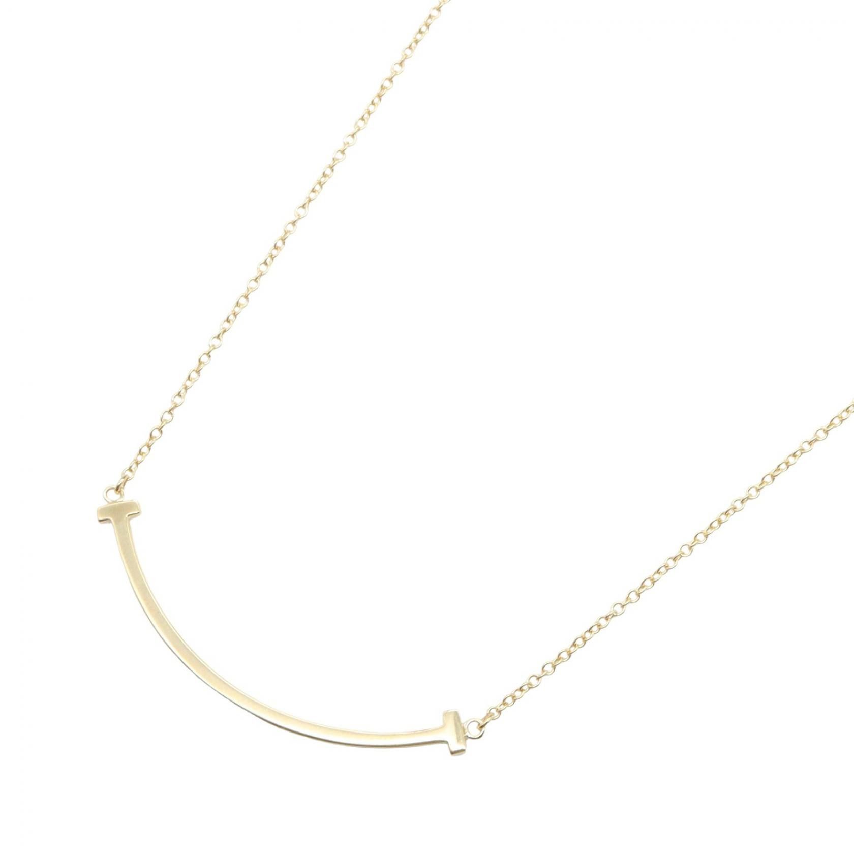 Tiffany & Co. Tiffany & Co. Tiffany & Co. T Smile Small Au750 Necklace Precious Metal Necklace DUTY FREE for USA Size ONE SIZE - 1 Thumbnail