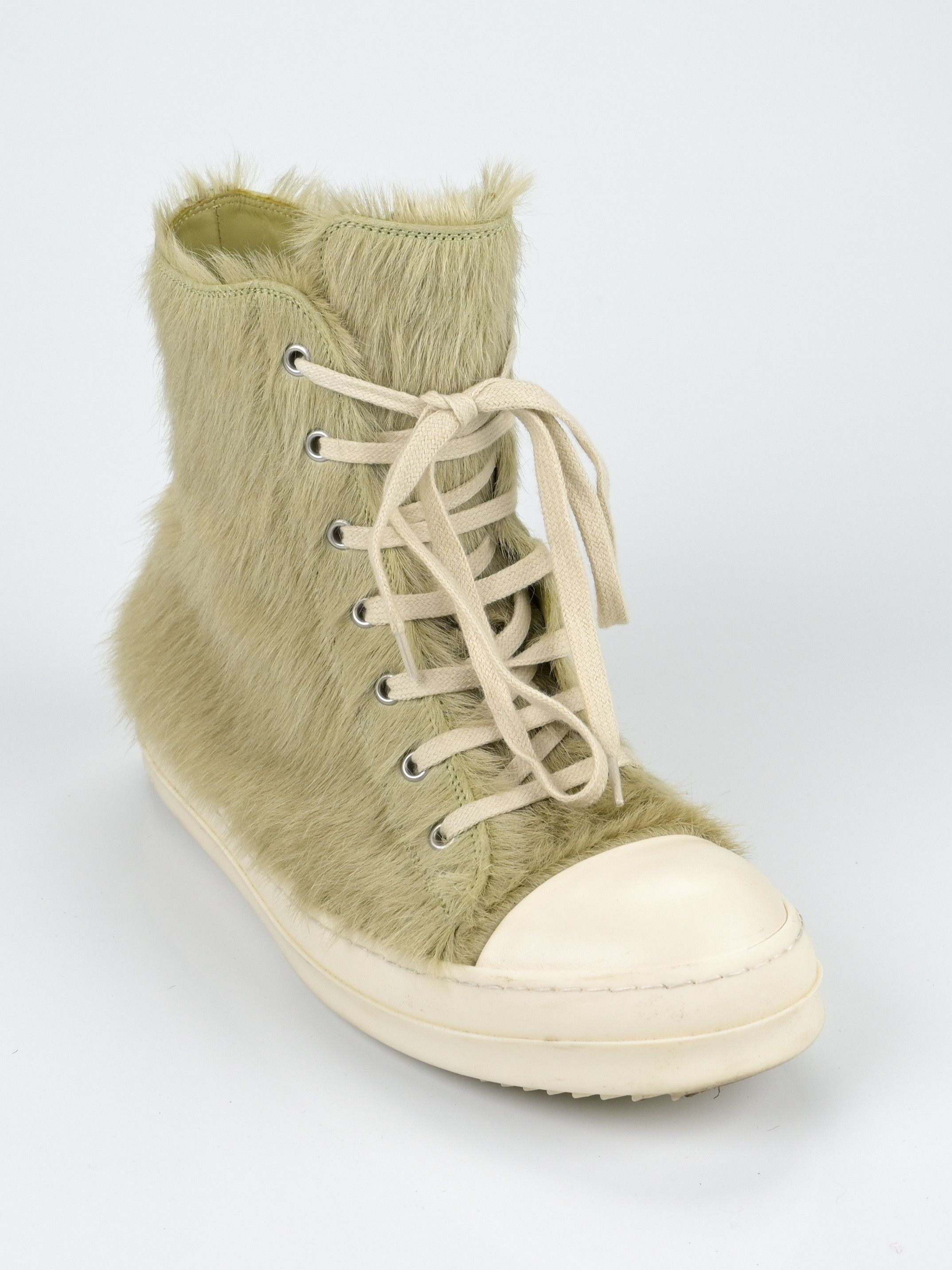 Rick Owens Acid Green Pony Hair Ramones Size US 9 / EU 42 - 12 Thumbnail