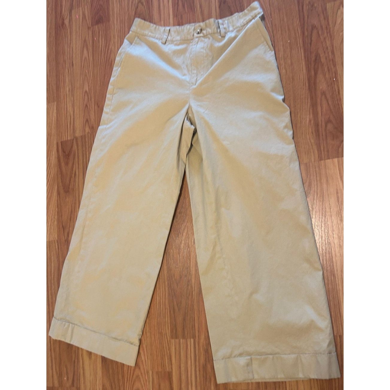 Ralph Lauren Ralph Lauren Cropped Wide Legged Khaki Pants- Women's Size 6 Size 28" / US 6 / IT 42 - 4 Thumbnail