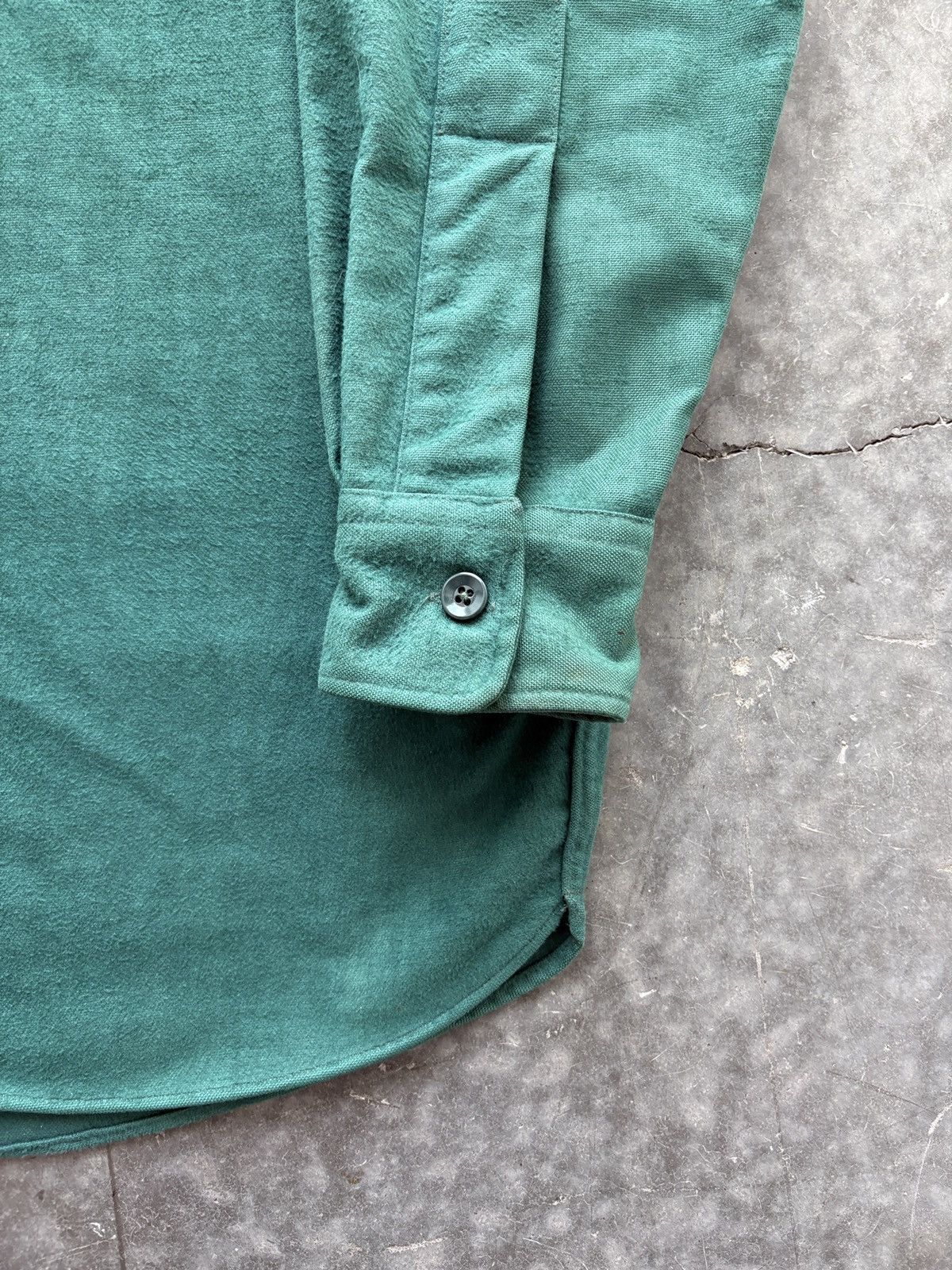 L.L. Bean Vintage 90s LL Bean Chamois Cloth Shirt Pine Green Size US M / EU 48-50 / 2 - 4 Thumbnail