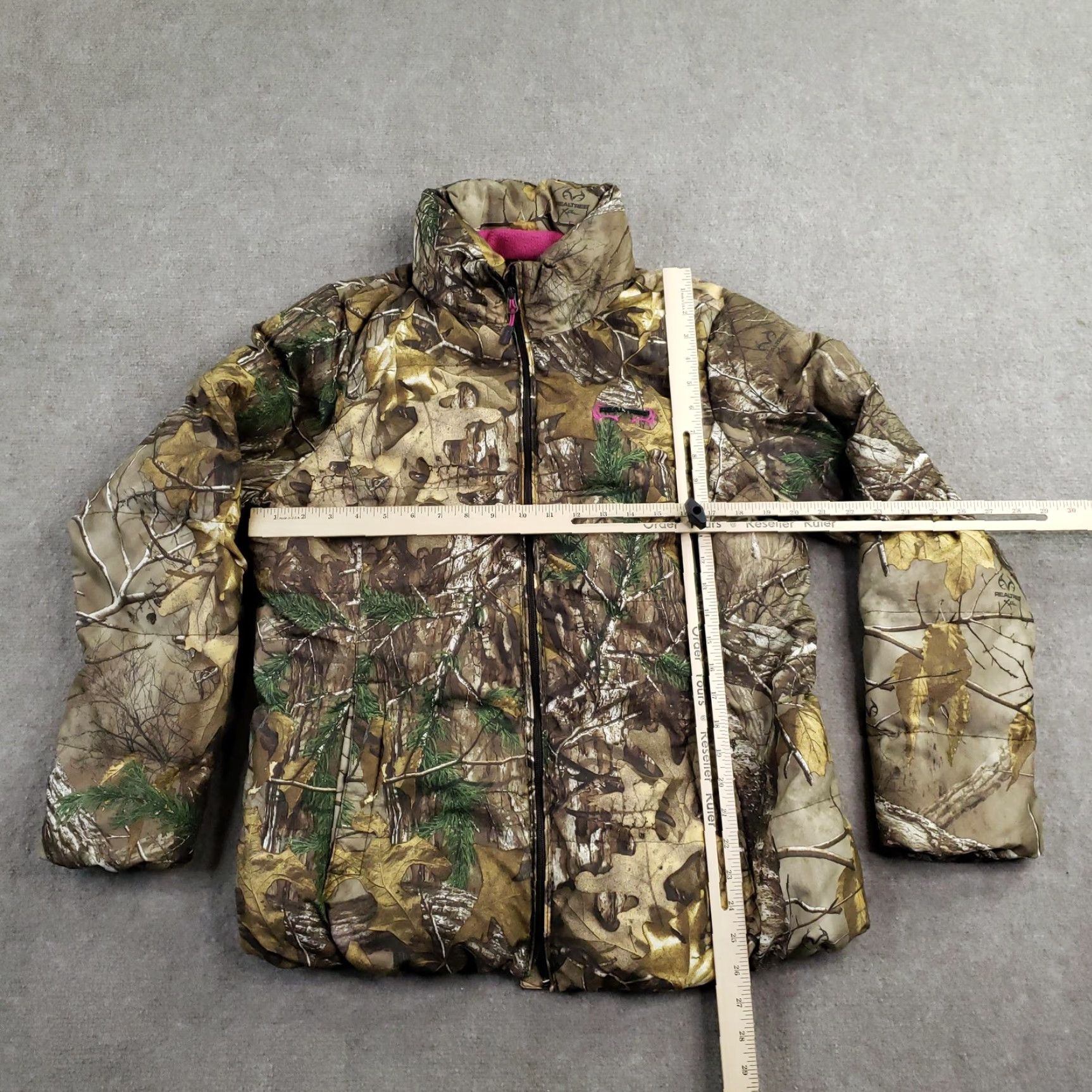 Realtree Realtree Jacket Women L Puffer Insulated Full Zip Hooded Camouflage Brown Green Multicolor Logo Casual Workwear Mens Womens Girls Boys Size L / US 10 / IT 46 - 2 Thumbnail