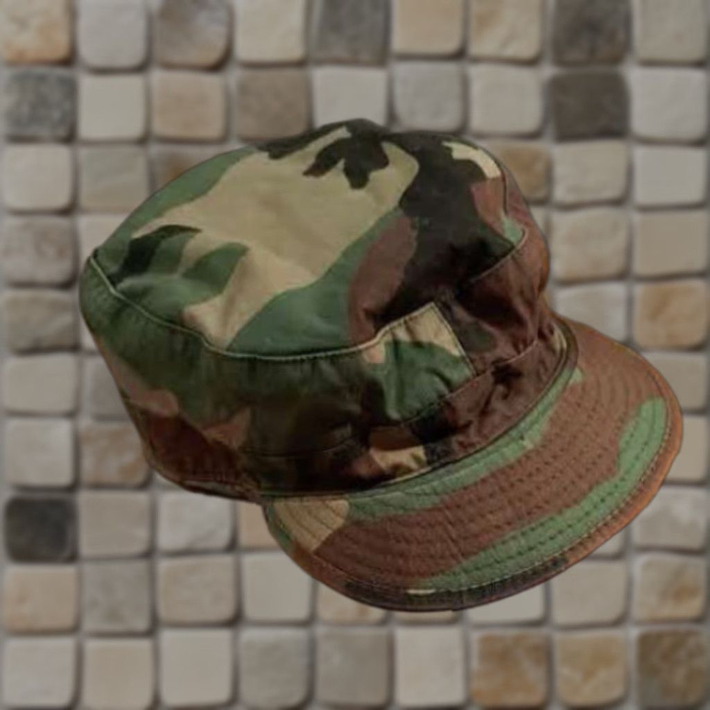 Vintage VINTAGE Military Camouflage Fishing Field Hat 7 3/4 Insulated Ear Flaps Men Camouflage Baseball Cap Fish Mens Size ONE SIZE - 1 Thumbnail