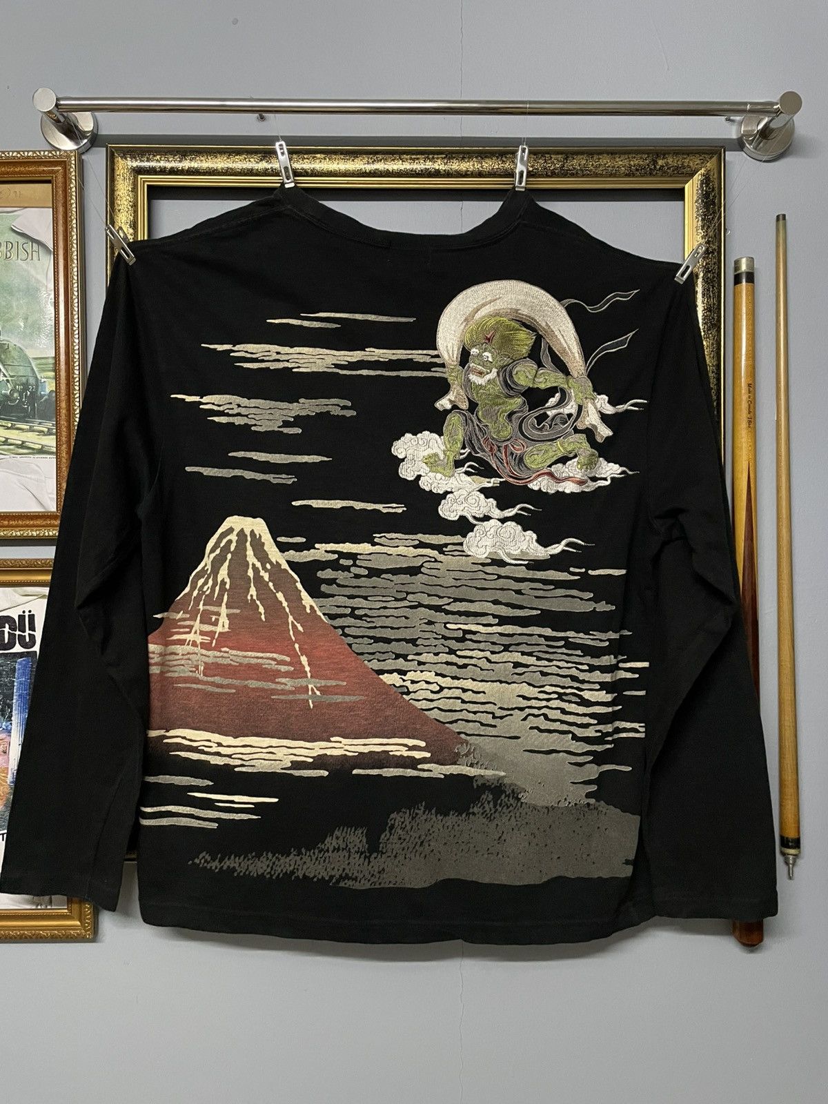 Designer × Japanese Brand × Vintage Vintage 90s Japanese Tradition God Of War Sukajan Longsleeve Size US XL / EU 56 / 4 - 8 Thumbnail