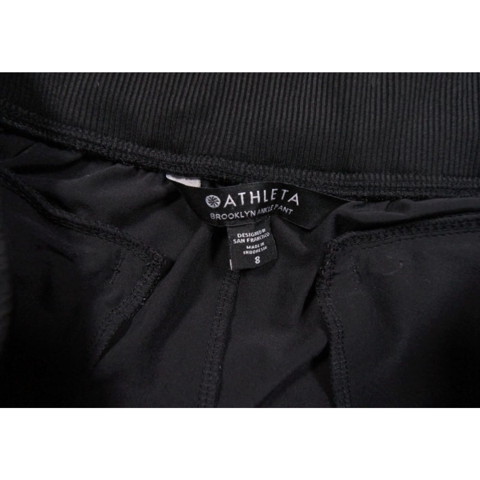 Athleta Athleta Pants Women 8 Black Brooklyn Ankle Stretch Comfort Lightweight Casual Size 30" / US 8 / IT 44 - 7 Thumbnail