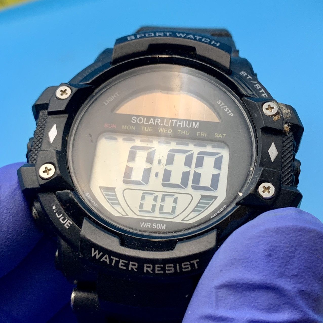 Other Men’s 82-102 Digital Wristwatch Working NOT SOLAR POWERED Size ONE SIZE - 8 Thumbnail