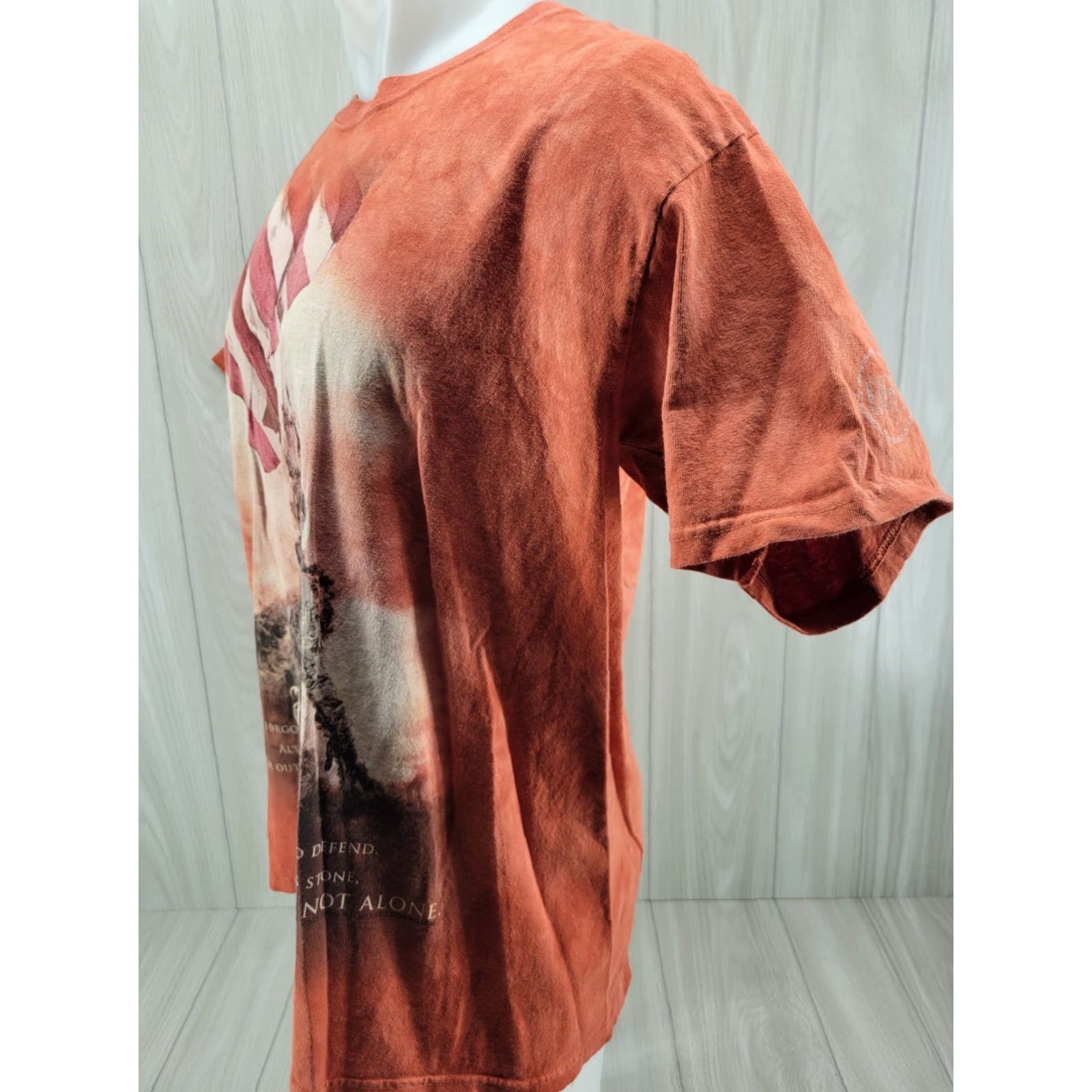 The Mountain The Mountain Veteran Army Soldier You are Not Alone American Flag Cotton T-Shirt Orange MENS Shirt Size US L / EU 52-54 / 3 - 3 Thumbnail