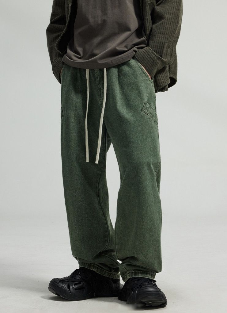 Japanese Brand × Jean Elastic Japanese Streetwear Cargo Pants Size US 29 - 1 Thumbnail