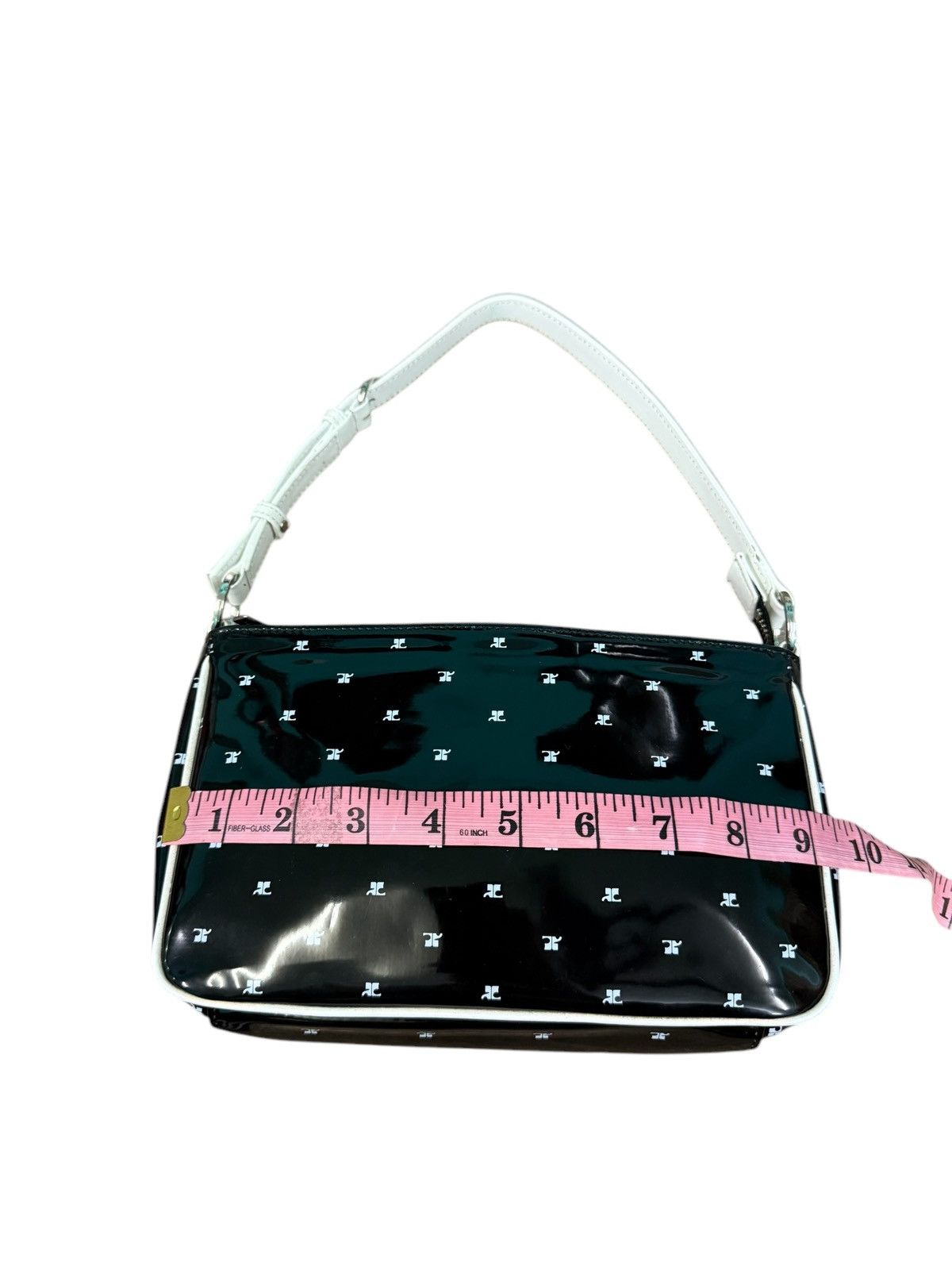 Courreges VINTAGE COURREGES WHITE LOGO PRINTED MINI SHOULDER BAG Size ONE SIZE - 21 Thumbnail