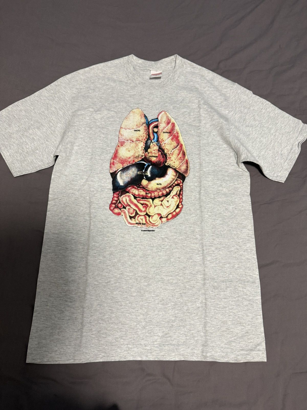 Supreme Supreme guts tee grey Small Size US S / EU 44-46 / 1 - 1 Thumbnail