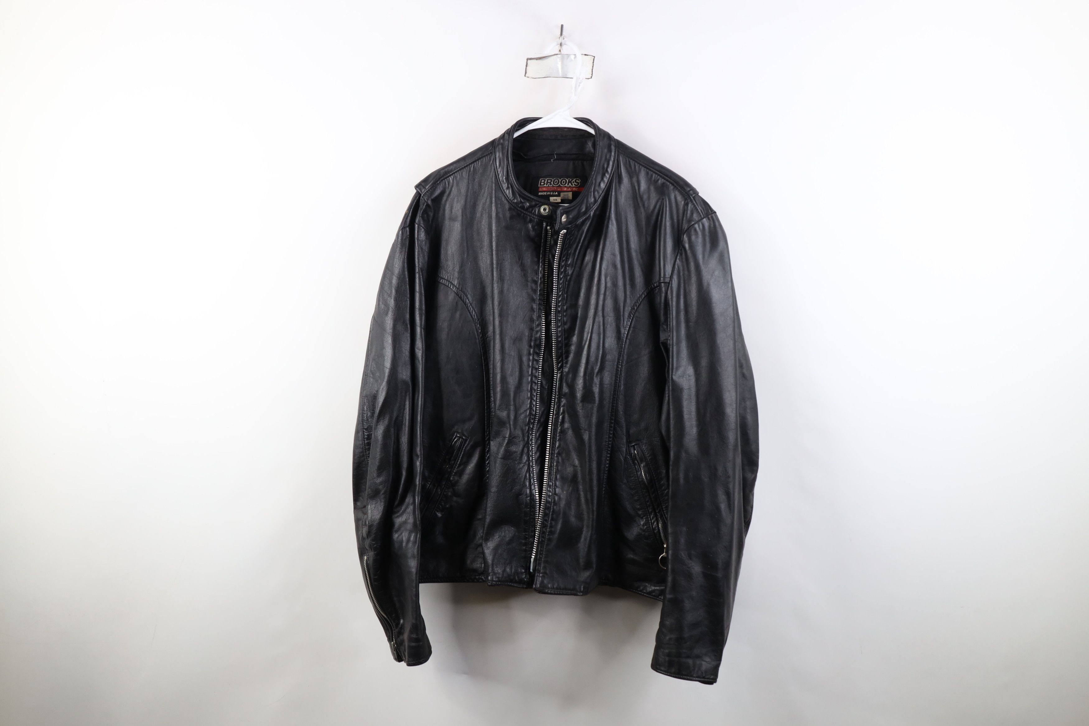 Vintage AS IS Vintage 60s 70s Brooks Cafe Racer Bomber Jacket USA Size US XXL / EU 58 / 5 - 1 Thumbnail
