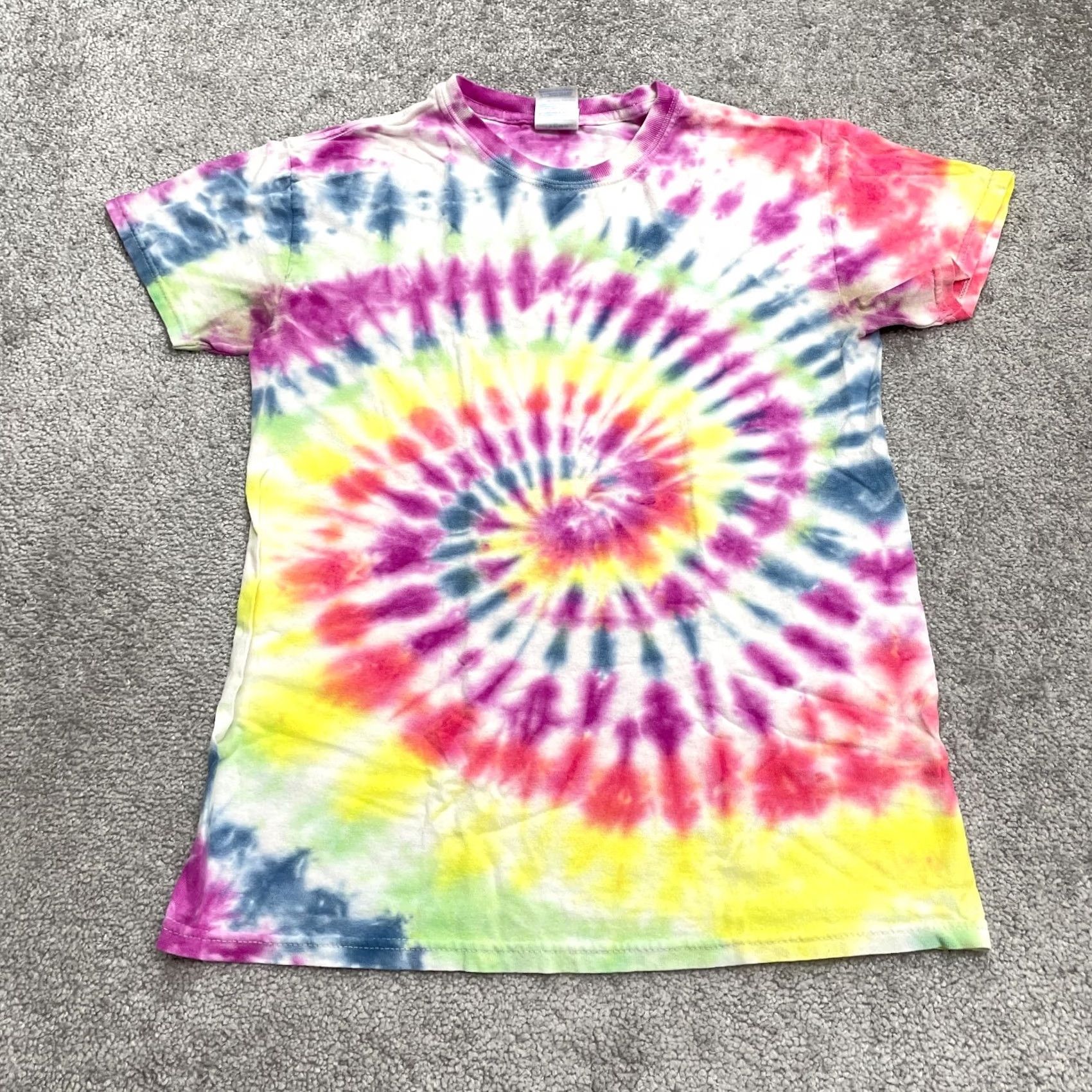 Gildan Gildan Womens Small Tie-Dye T-Shirt Crew Neck Multicolor Casual Cotton Tee Shirt Size S / US 4 / IT 40 - 2 Thumbnail