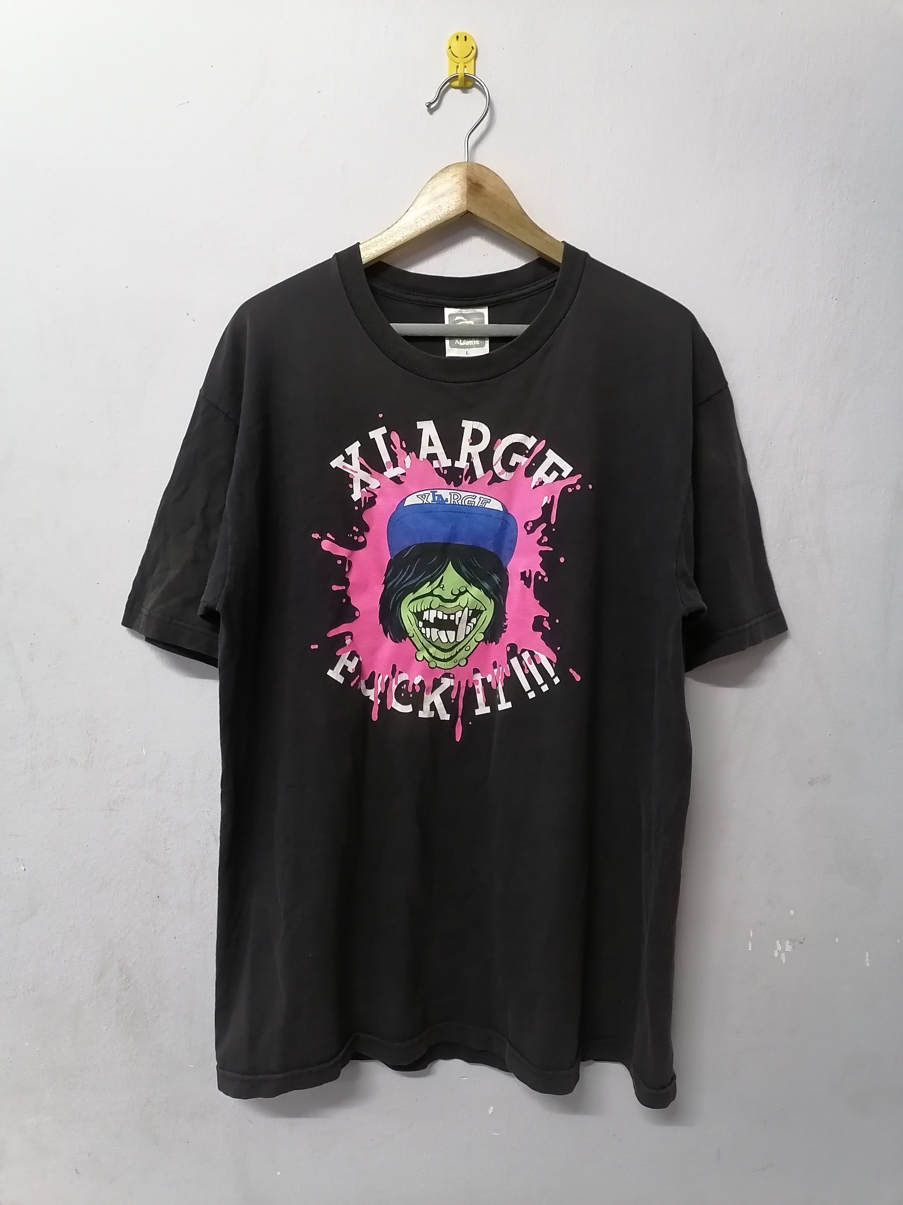 Vintage × Xlarge Trashed Faded 90s Xlarge Fuck It!!! T-shirt Size US L / EU 52-54 / 3 - 1 Thumbnail