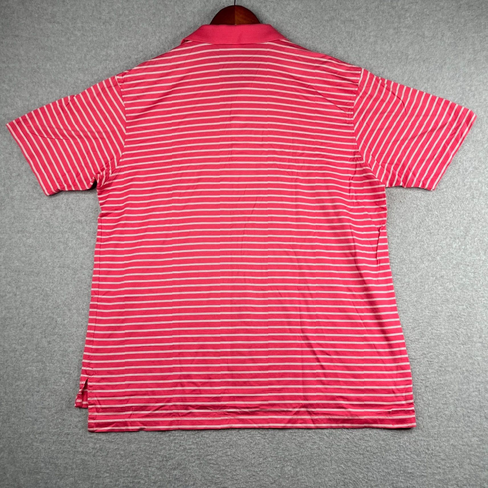 Peter Millar Peter Millar Polo Shirt Large Pink White Striped Casual Golf Mens Size US L / EU 52-54 / 3 - 5 Thumbnail