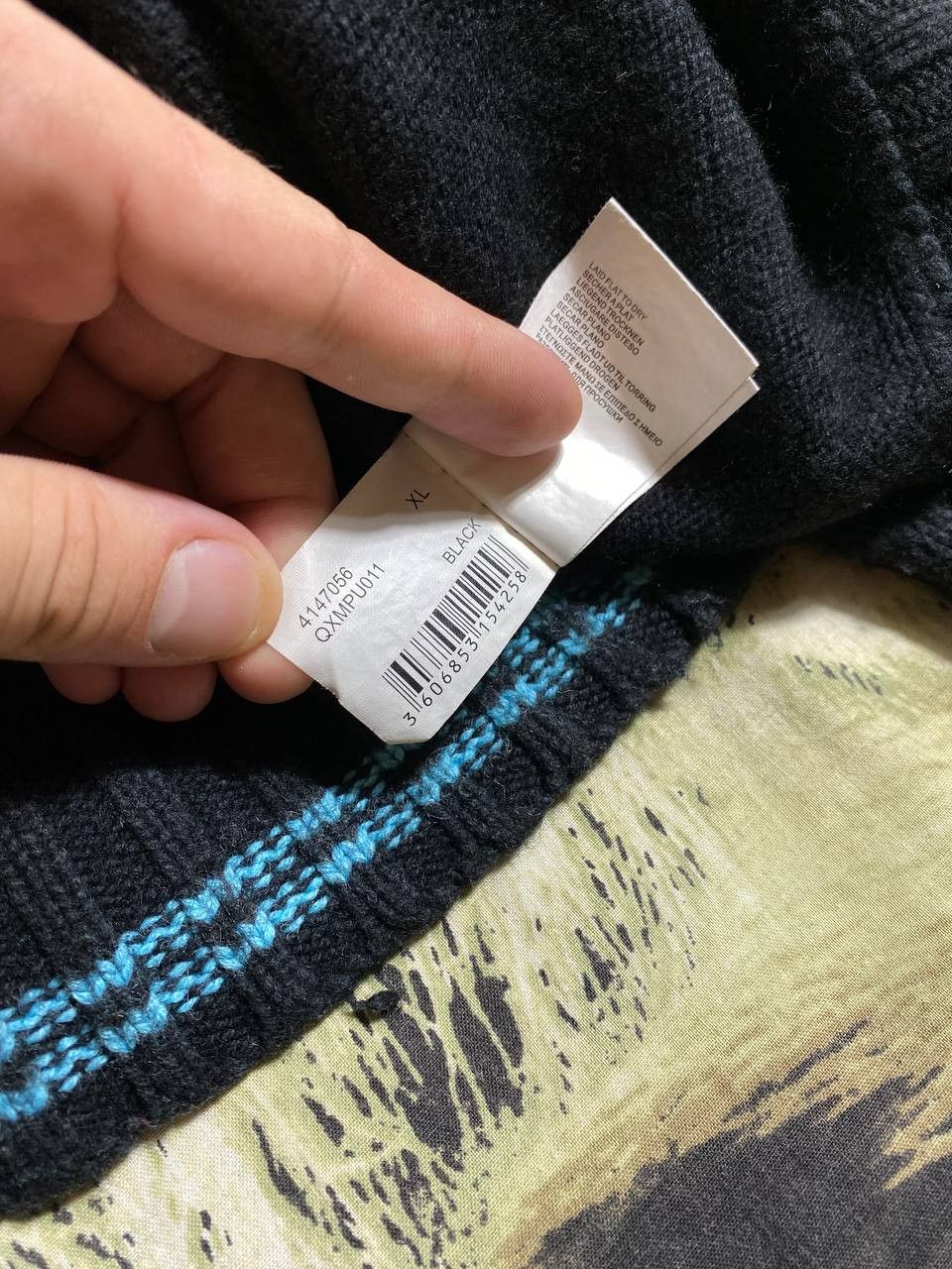 Quiksilver × Vintage 00s VINTAGE QUIKSILVER Knitted Big Logo Surf Style Sweater Size US XL / EU 56 / 4 - 9 Thumbnail